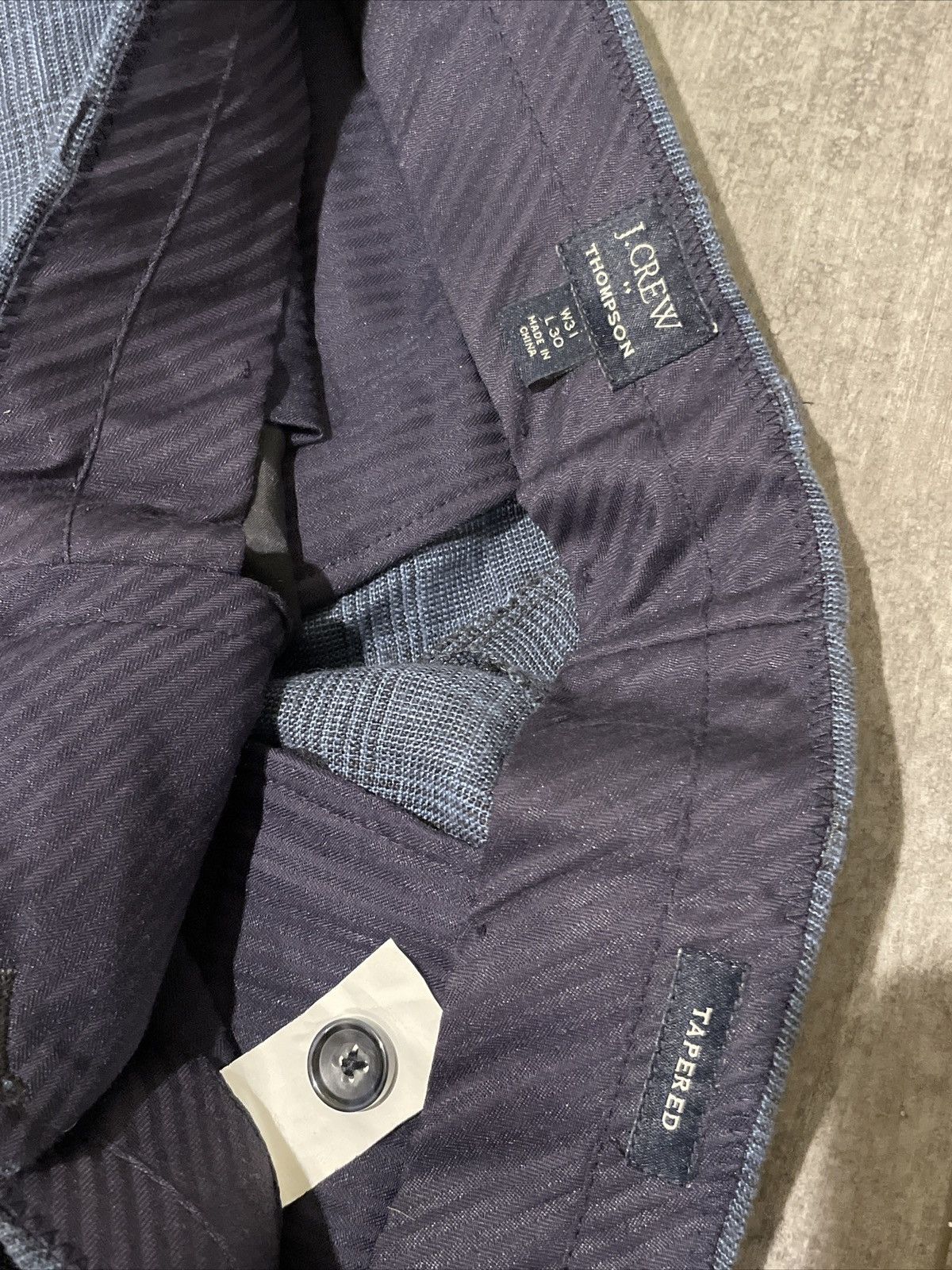 J.Crew J Crew Thompson Fit Blue Check Linen Suit Size 38S - 4 Thumbnail