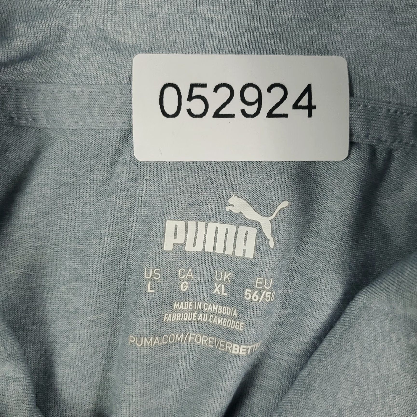 Puma PUMA Polo Shirt Mens L Gray Golf Casual Short Sleeve Polo Shirt - Classic, Preppy, Sports, American - Regular Fit, Button Front, Logo, Collared Shirt Size US L / EU 52-54 / 3 - 7 Thumbnail