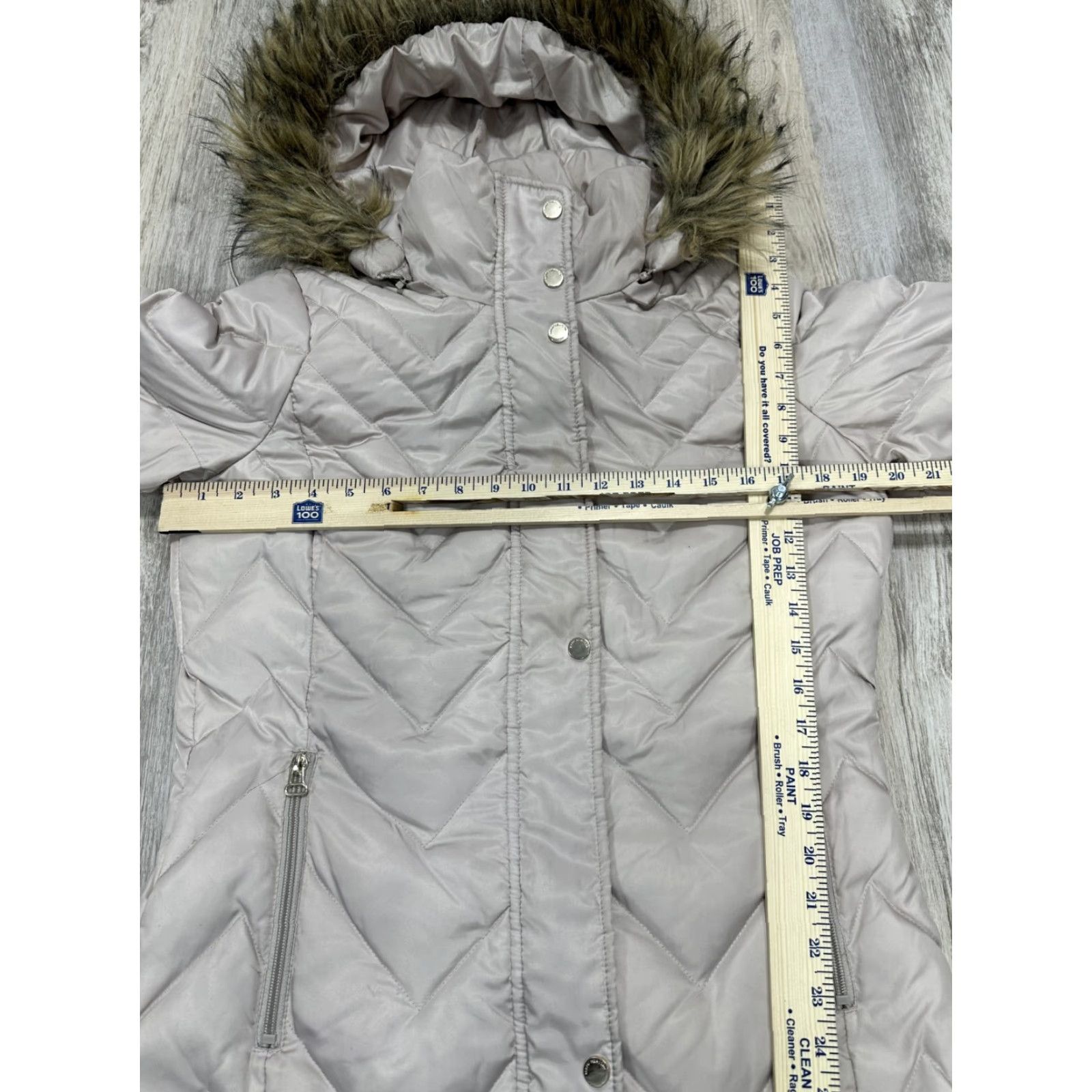 Vintage Marc New York Andrew Marc Light pink Quilted Down Jacket Hooded Zip Up S Womens Jacket Size S / US 4 / IT 40 - 2 Thumbnail