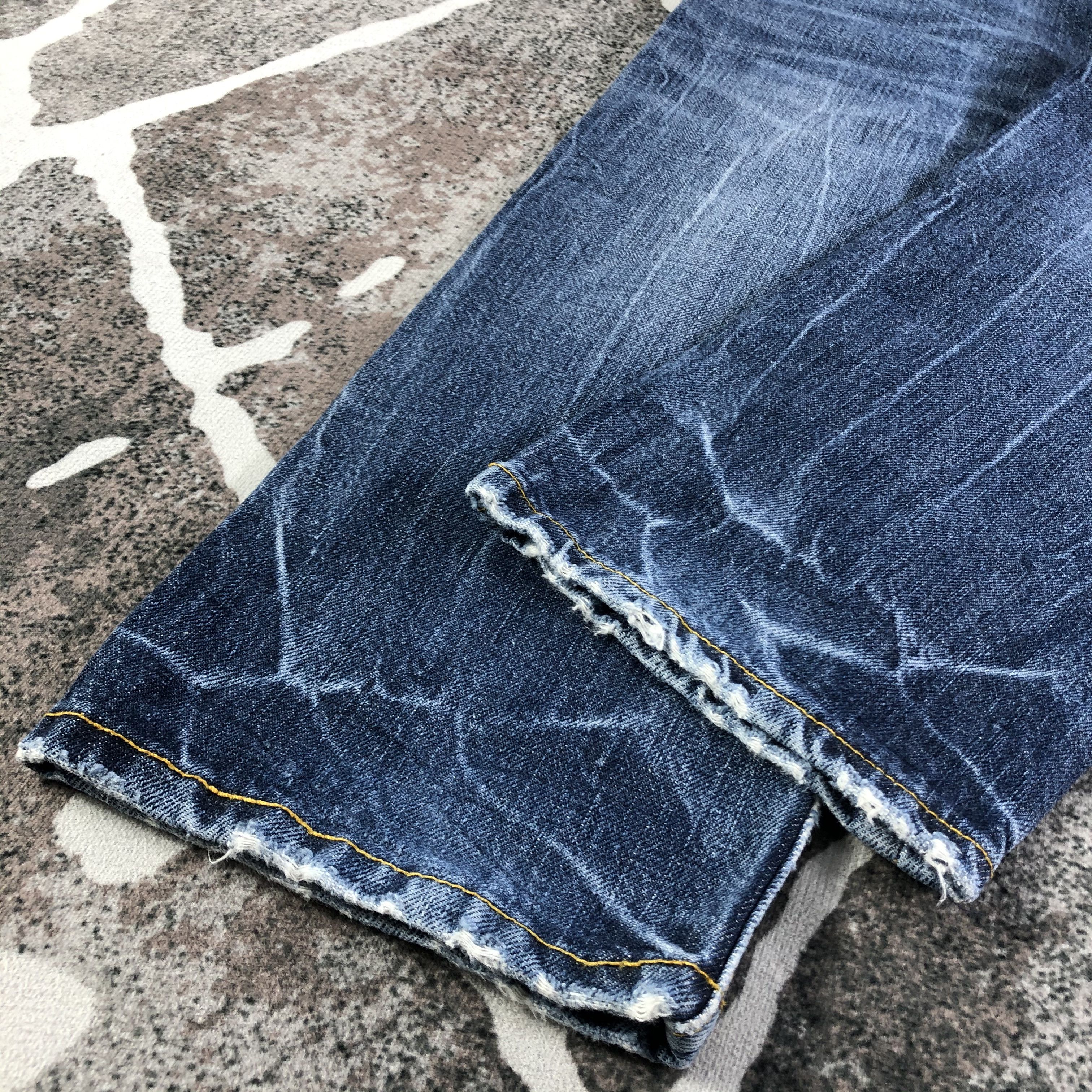 Japanese Brand Stooge & Co Blue Distressed Denim KJ2011 Size US 31 - 6 Thumbnail