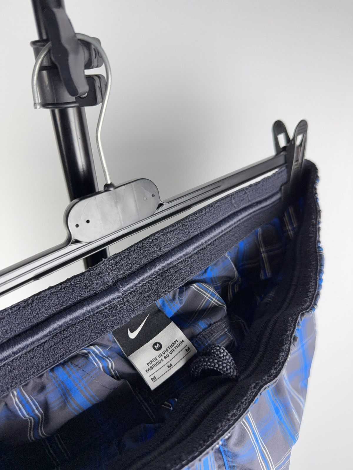 Nike 00s Nike Vintage Swim Shorts Blue Plaid Check Logo Size M Size US 32 / EU 48 - 8 Thumbnail