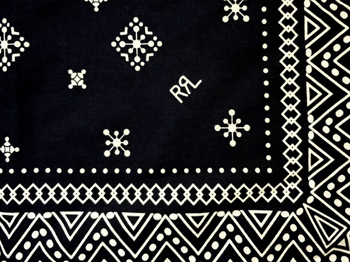 RRL Ralph Lauren RRL Vintage Printed Bandanna COTTON Scarf handkerchief Size ONE SIZE - 8 Thumbnail