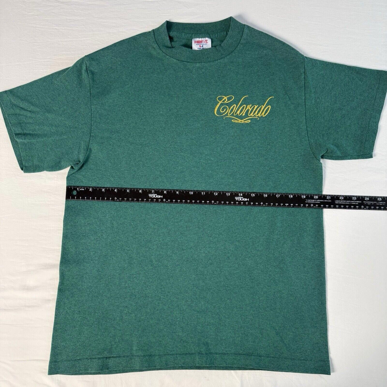 Designer Vtg Single Stitch Colorado T-Shirt Green 90s HEF-T Size L Size US L / EU 52-54 / 3 - 8 Thumbnail