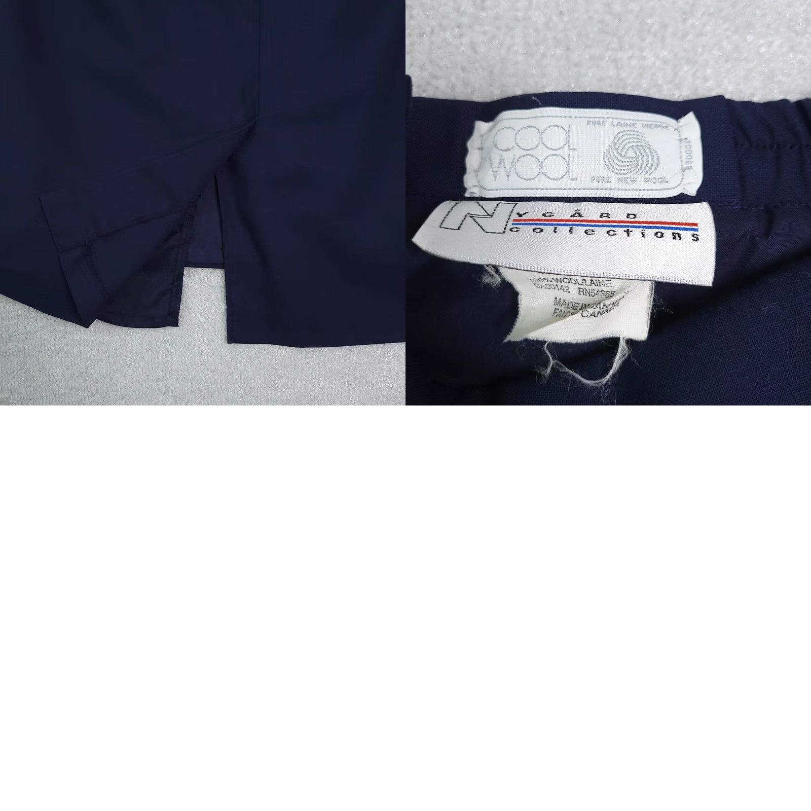 Vintage Vintage~Nygard Collection~Wool Pencil Lined Skirt Blue Sz 16 Size 38" / US 16 / IT 52 - 8 Thumbnail