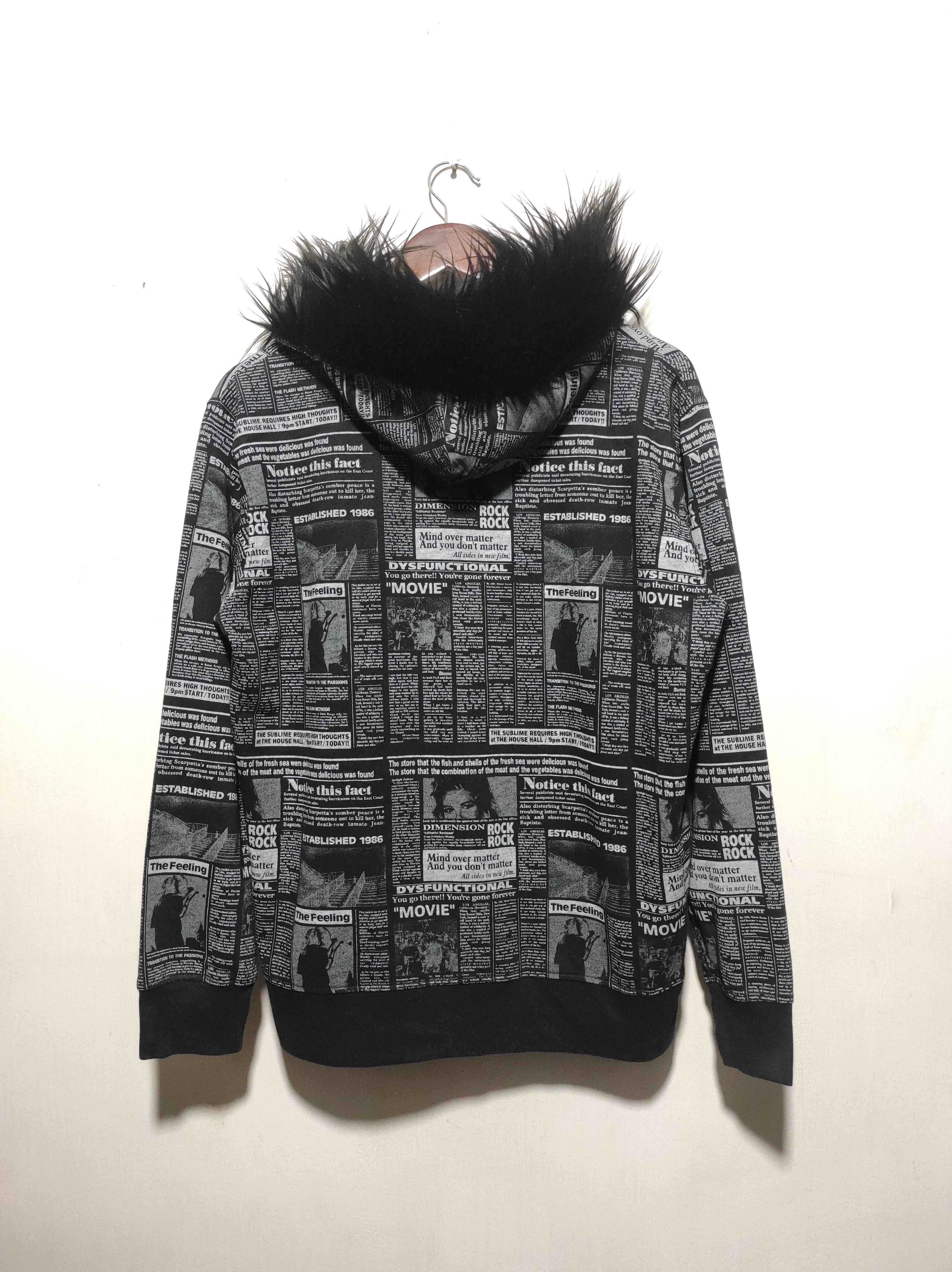 Hysteric Glamour Commontage Newspapper Zip Fur Hoodie LGB IfSixWasNine style Size US L / EU 52-54 / 3 - 15 Thumbnail
