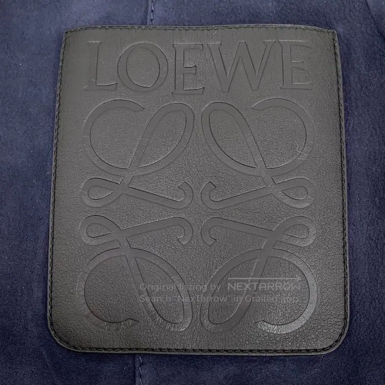 Loewe Loewe Dark Blue Lamb Leather Logo Embossed Long Sleeve Jac Size XS / US 0-2 / IT 36-38 - 5 Thumbnail