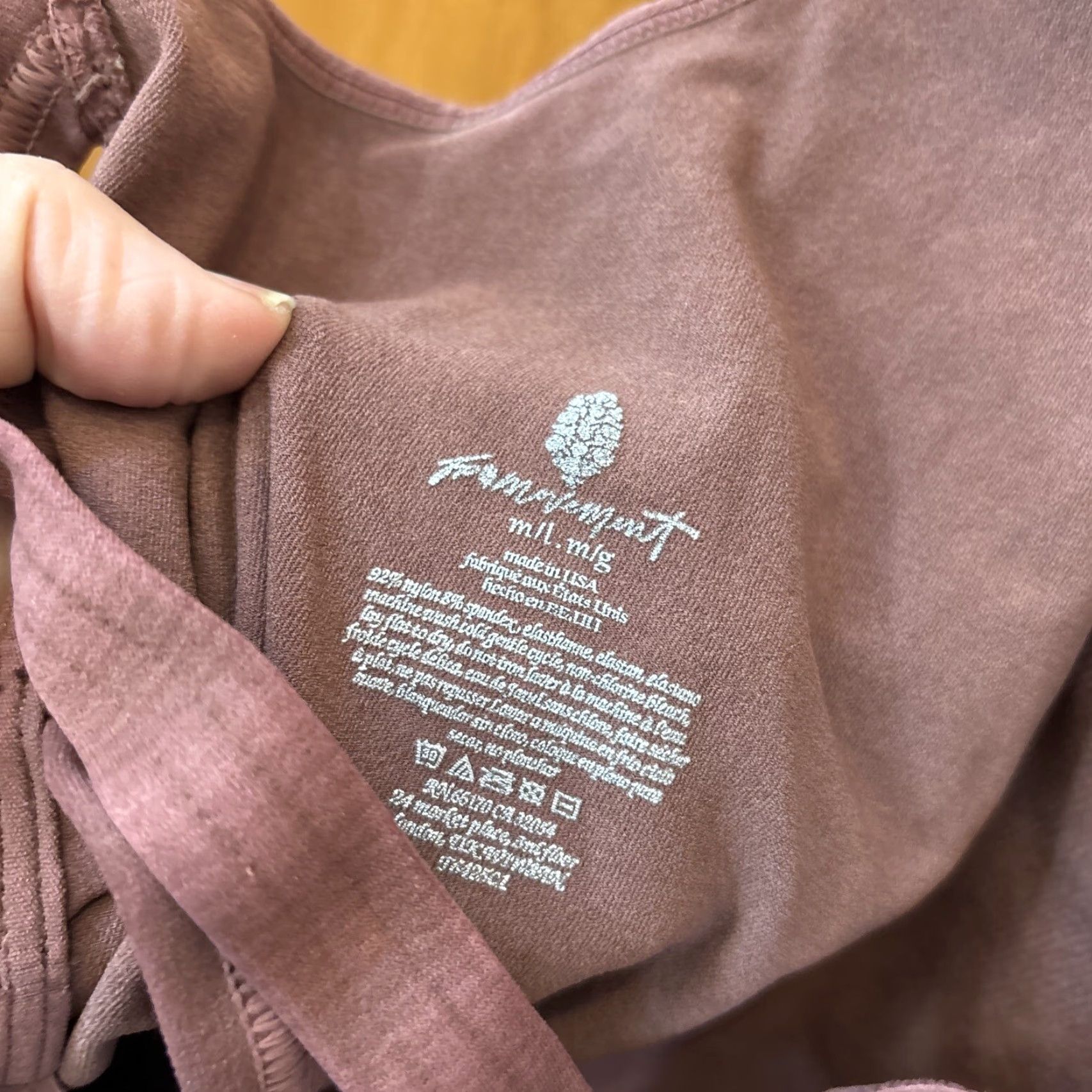 Free People VINTAGE Free People Movement Good Karma Mauve ONE PIECE BODYSUIT M L Stretch Straps Size M / US 6-8 / IT 42-44 - 5 Thumbnail