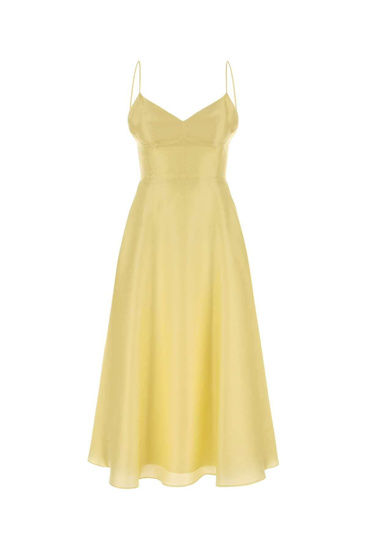 Alberta Ferretti Yellow Silk Dress Size S / US 4 / IT 40 - 1 Thumbnail
