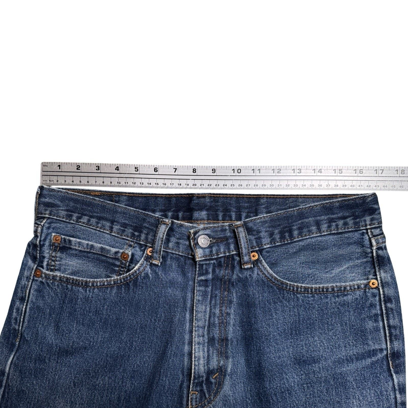 Levi's Levi 505 Jeans Mens 34x30 Blue Light Wash Regular Straight Size US 34 / EU 50 - 4 Thumbnail