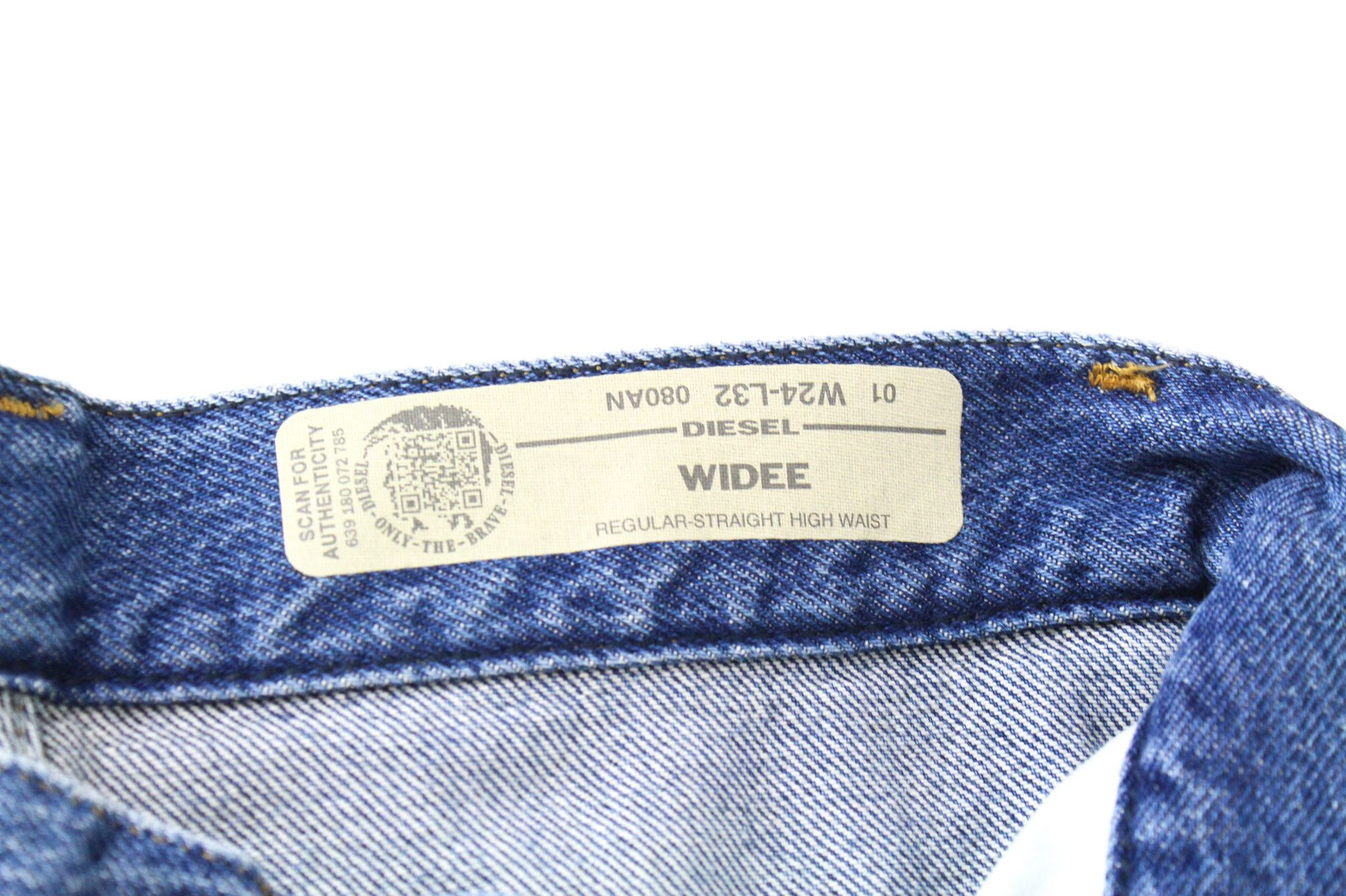 Diesel WIDEE 080AN W24/L32 Blue Straight Jeans 70467 Size 24" / US 00 / IT 34 - 5 Thumbnail