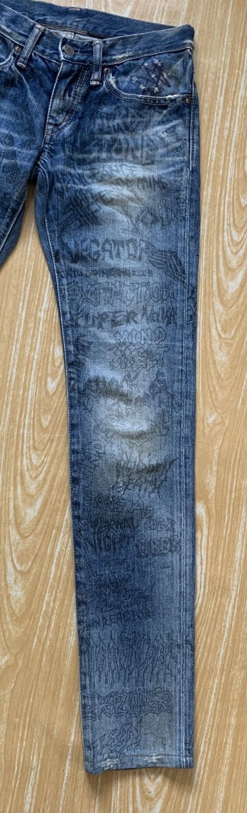 Hysteric Glamour Rare..!! xxs Hysteric Glamour full print metal band pants Size US 26 / EU 42 - 8 Thumbnail