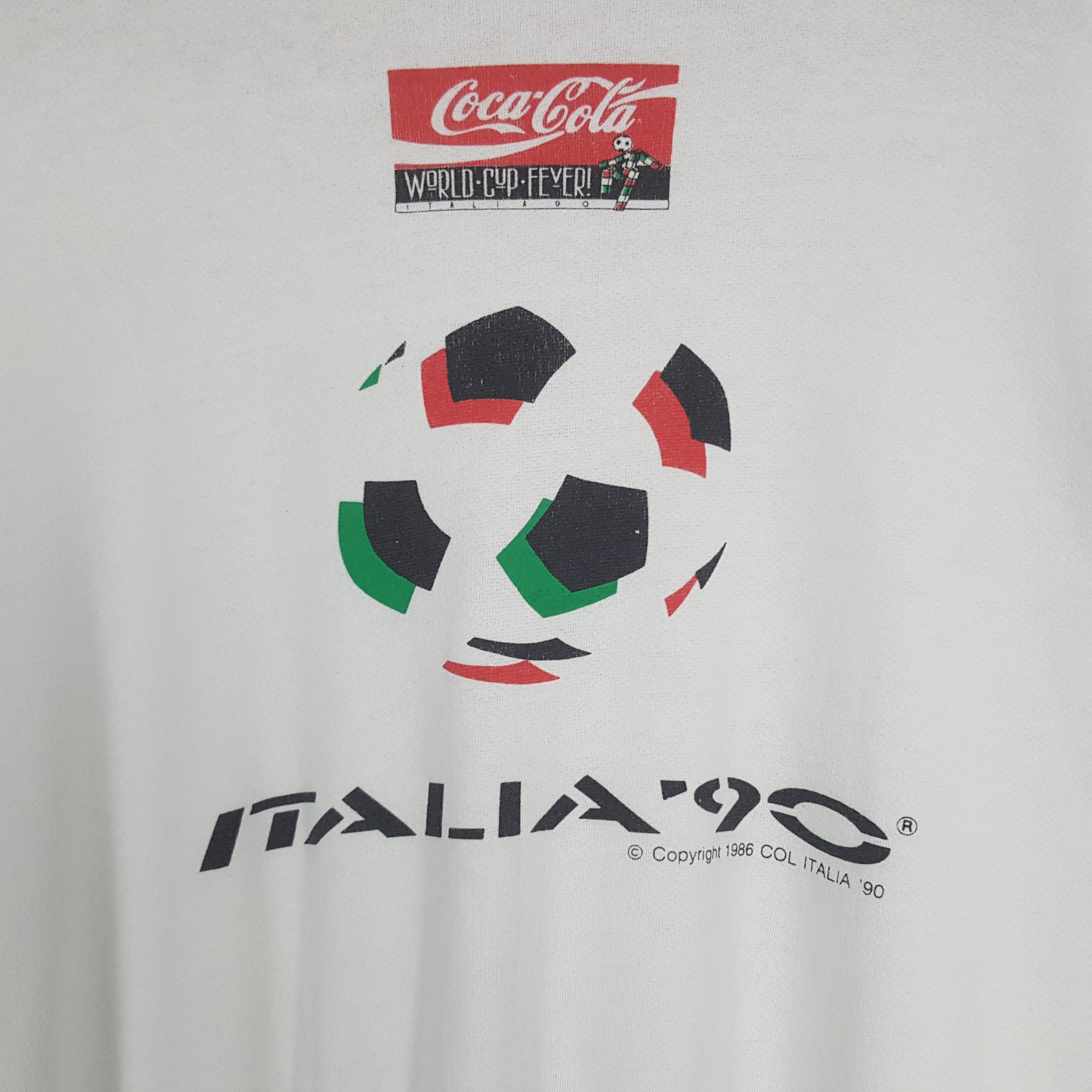 Coca Cola × Vintage Vintage Coca Cola World Cup Italia 90's Sports Sweatshirt Size US XXS / EU 40 - 4 Thumbnail