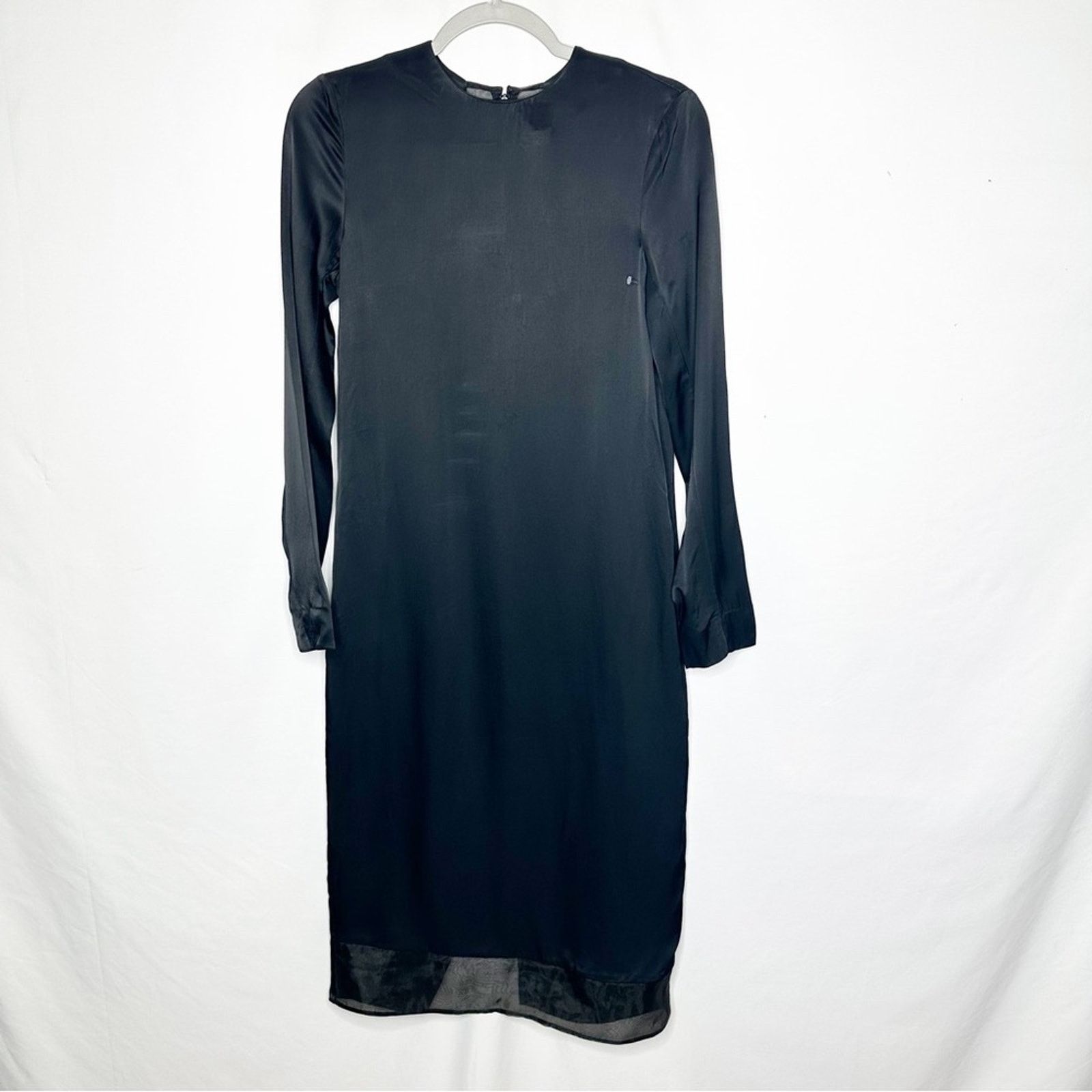 image of Cos Black Long Sleeve Dress In Size 2, Women's