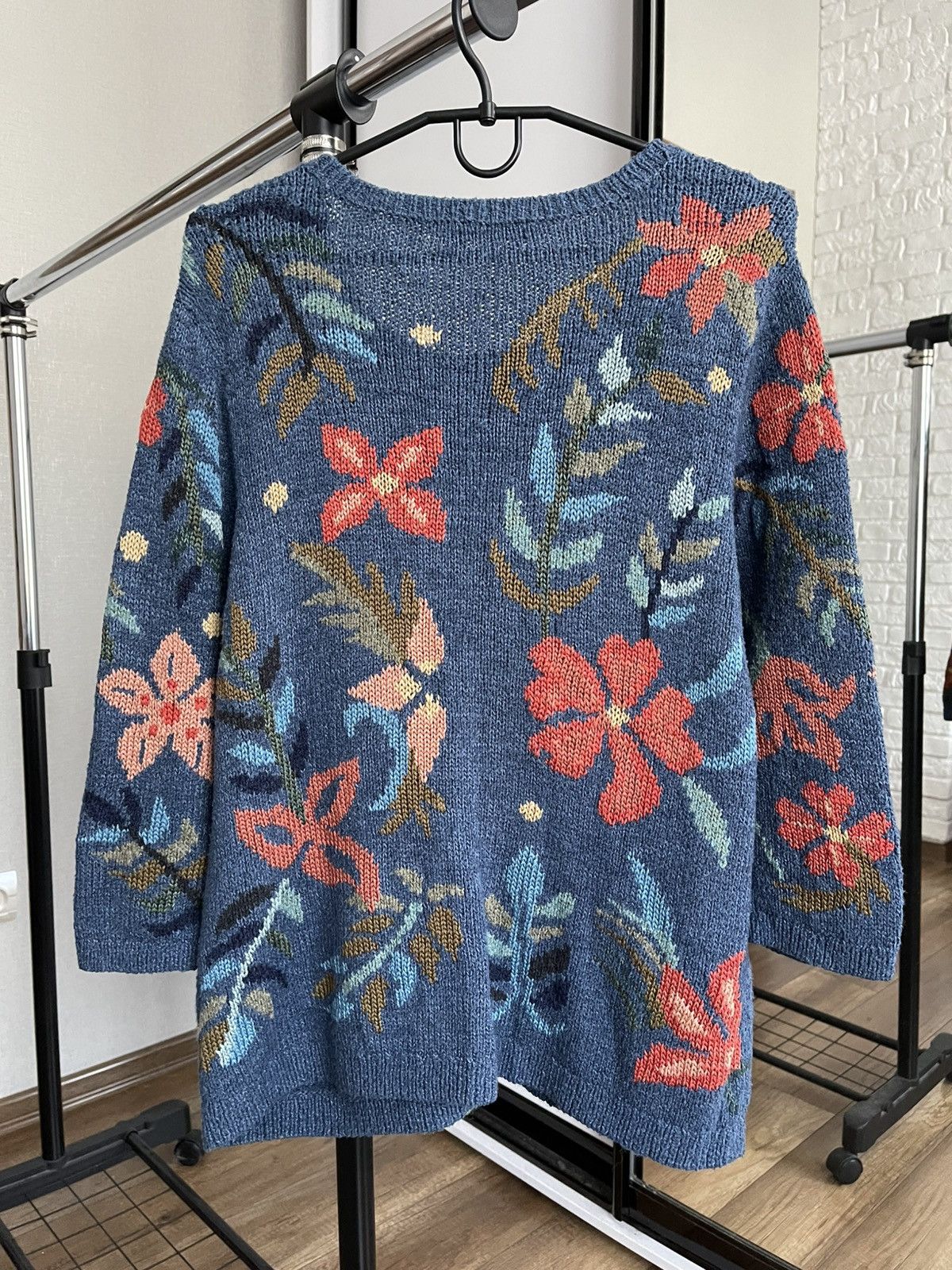 Vintage Peruvian Connection Peru Knit Cardigan Sweater Size L / US 10 / IT 46 - 4 Thumbnail