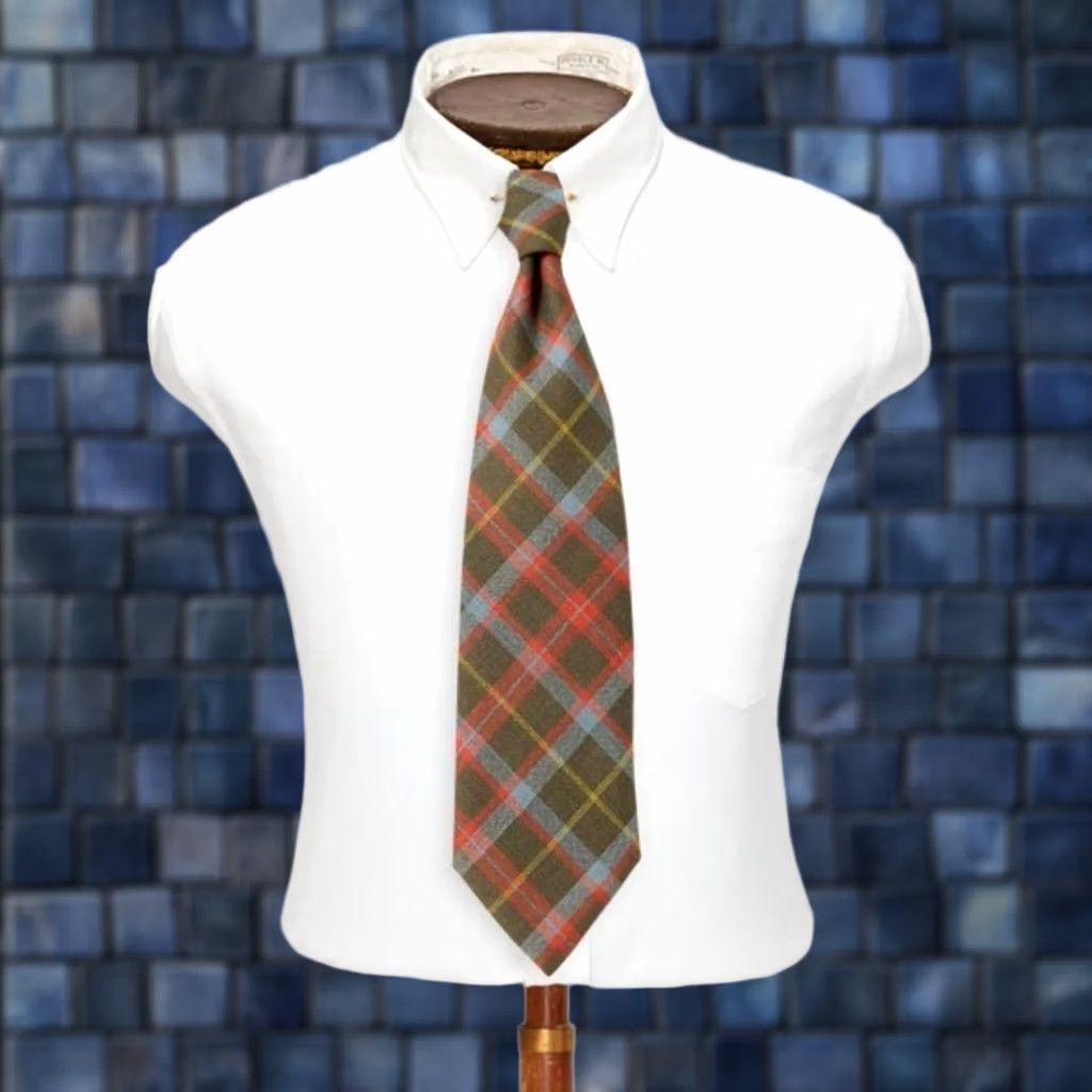 Ralph Lauren VINTAGE RRL Ralph Lauren Tie Mens One Size Khaki HANDMADE PLAID NECKTIE STYLE MEN USED Size ONE SIZE - 1 Thumbnail