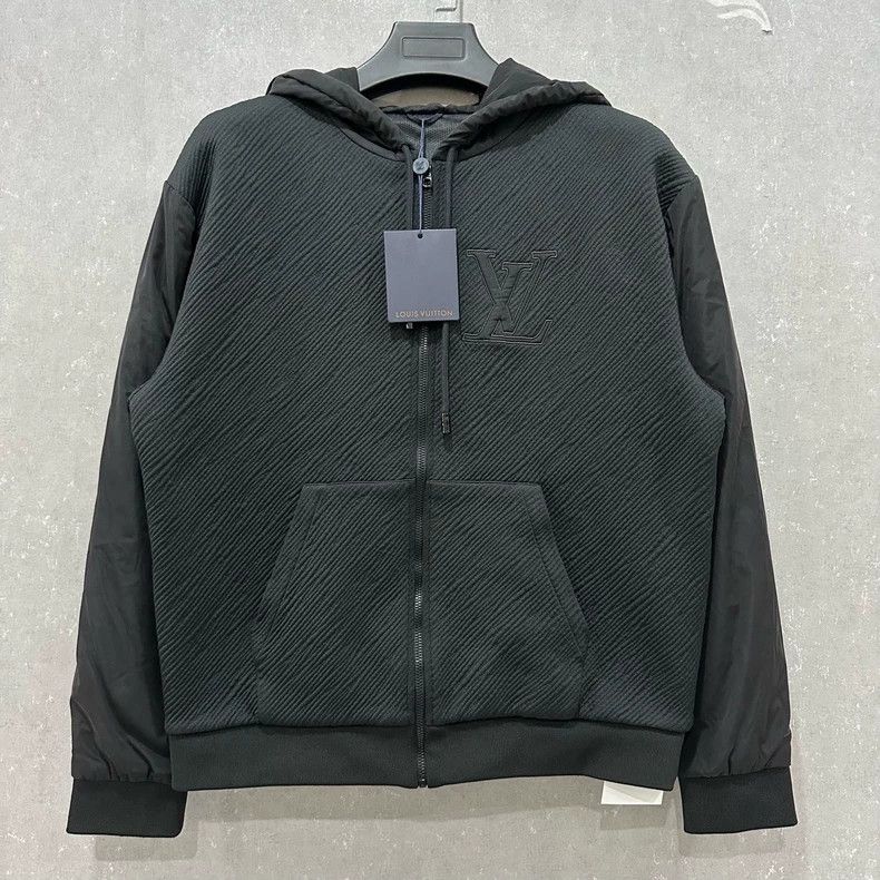 Louis Vuitton Louis Vuitton Black Logo Zip Hooded Jacket - dmc Size US M / EU 48-50 / 2 - 1 Thumbnail