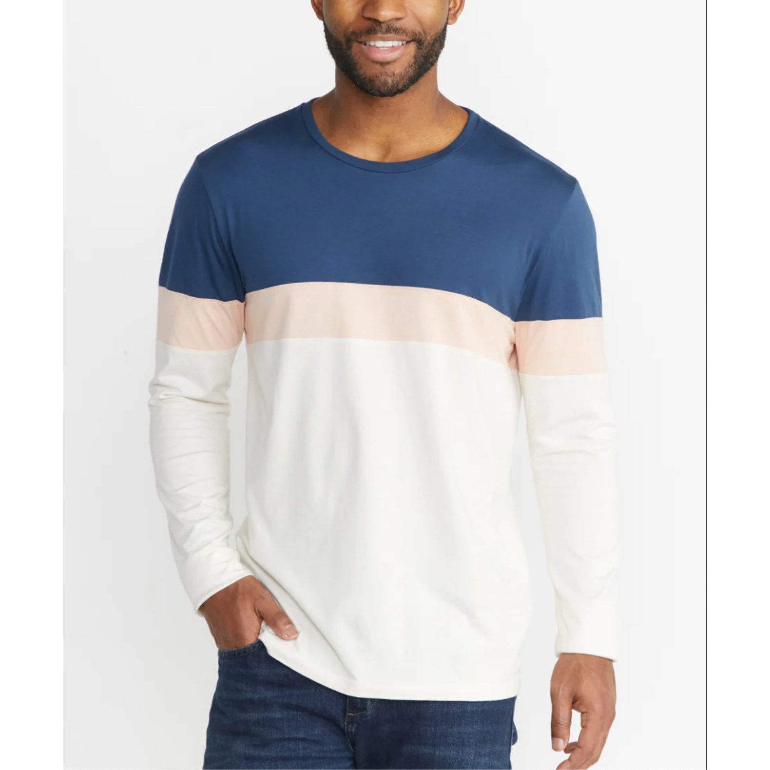 Marine Layer Marine Layer Jacob Pieced Long Sleeves Crewneck Shirt Top Size US L / EU 52-54 / 3 - 8 Thumbnail