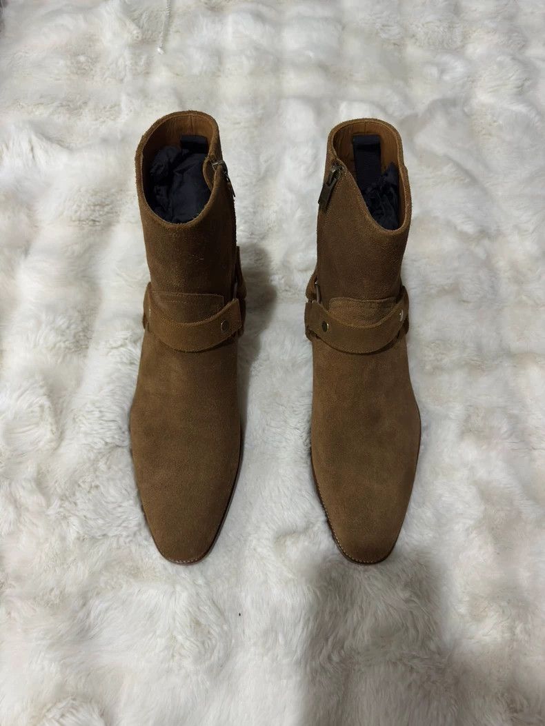 Saint Laurent Paris Saint Laurent Paris Suede buckled Chelsea boots Size US 10 / EU 43 - 2 Thumbnail