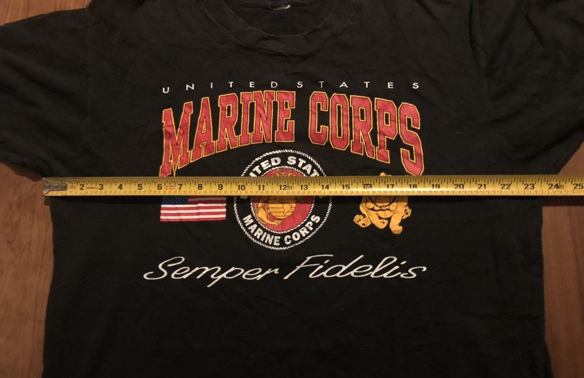 Vintage Vintage 90s United States Marine Corp T Shirt S/L Size US L / EU 52-54 / 3 - 5 Thumbnail