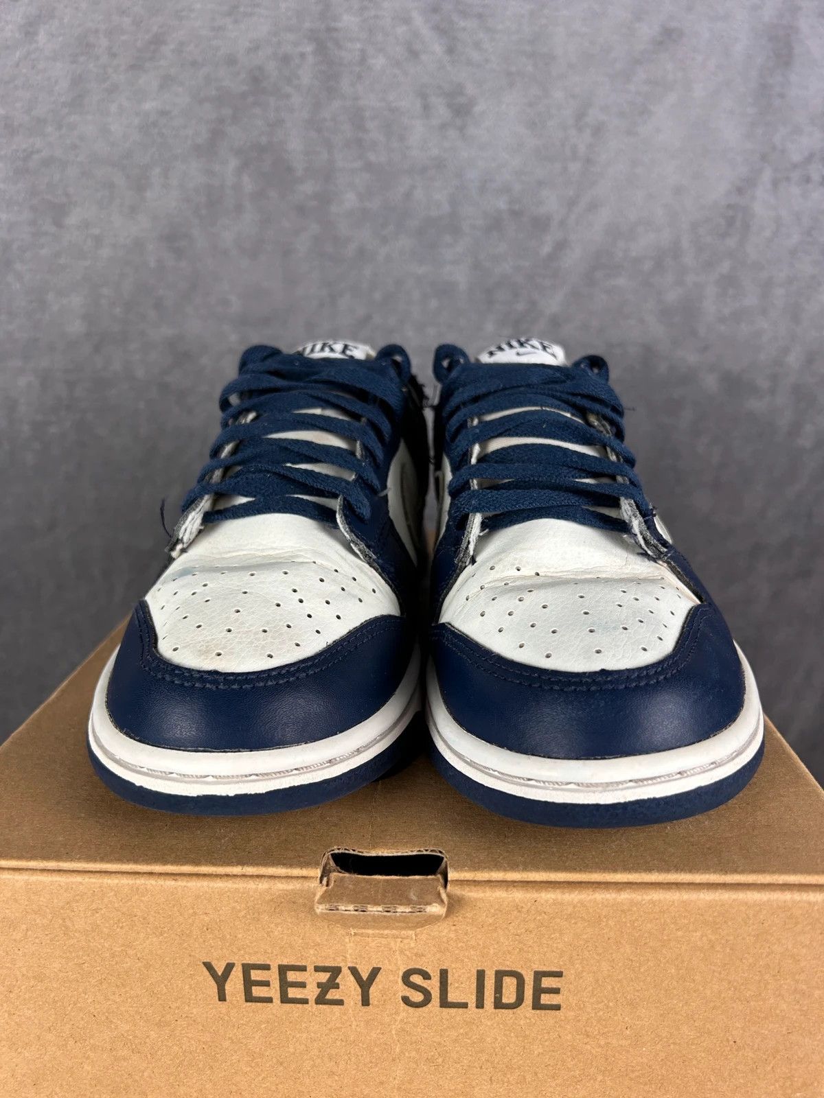 Nike Nike Dunk Low "Midnight Navy" Retro navy white swoosh Size US 8 / EU 41 - 5 Thumbnail