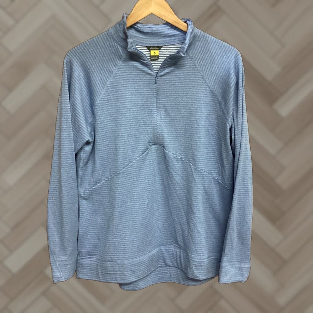 Eddie Bauer Eddie Bauer Sweater Womens Large Blue Pullover Long Sleeve Quarter Zip Size L / US 10 / IT 46 - 1 Thumbnail