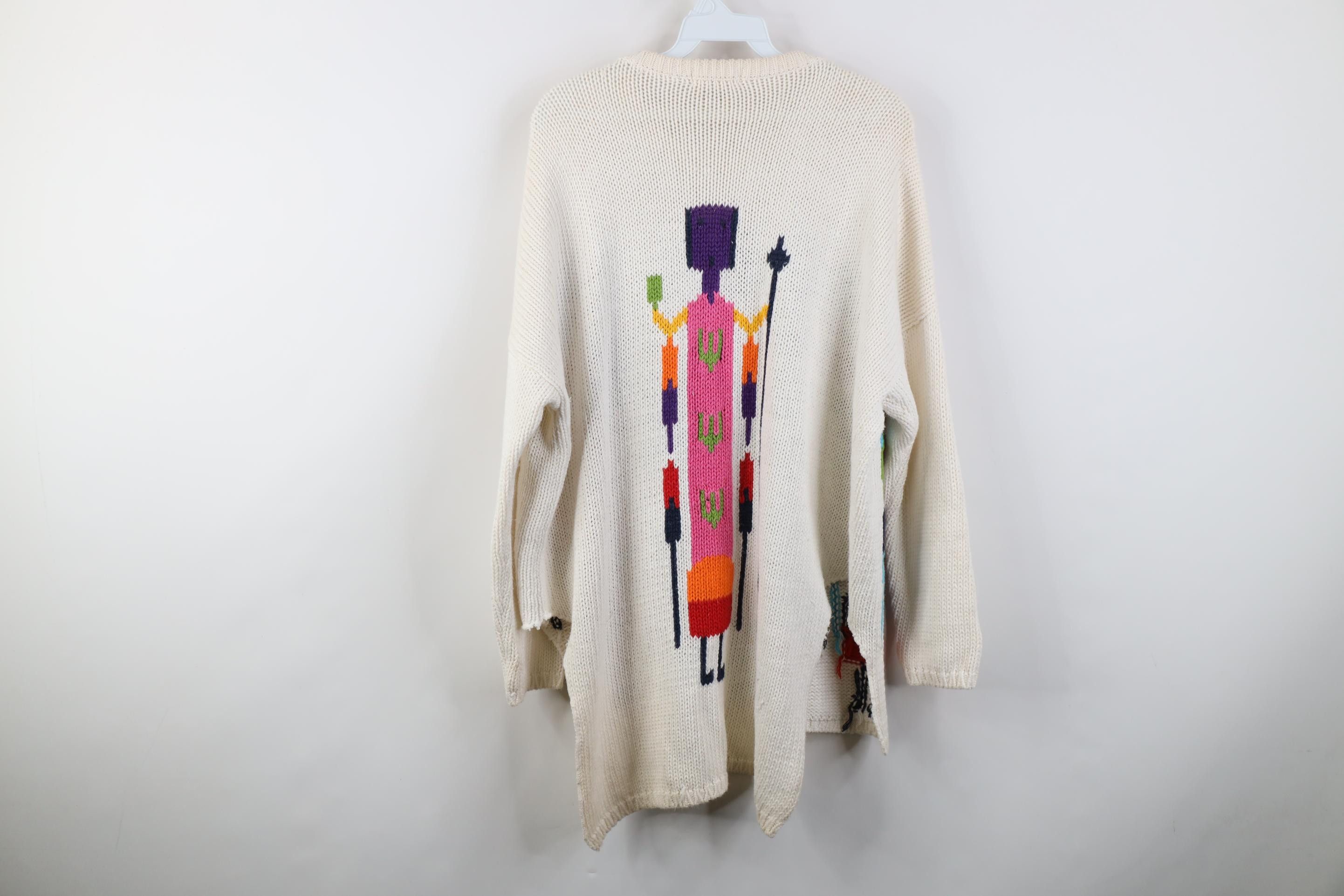 Vintage Vintage 90s Streetwear Intarsia Southwestern Folk Sweater Size ONE SIZE - 16 Thumbnail