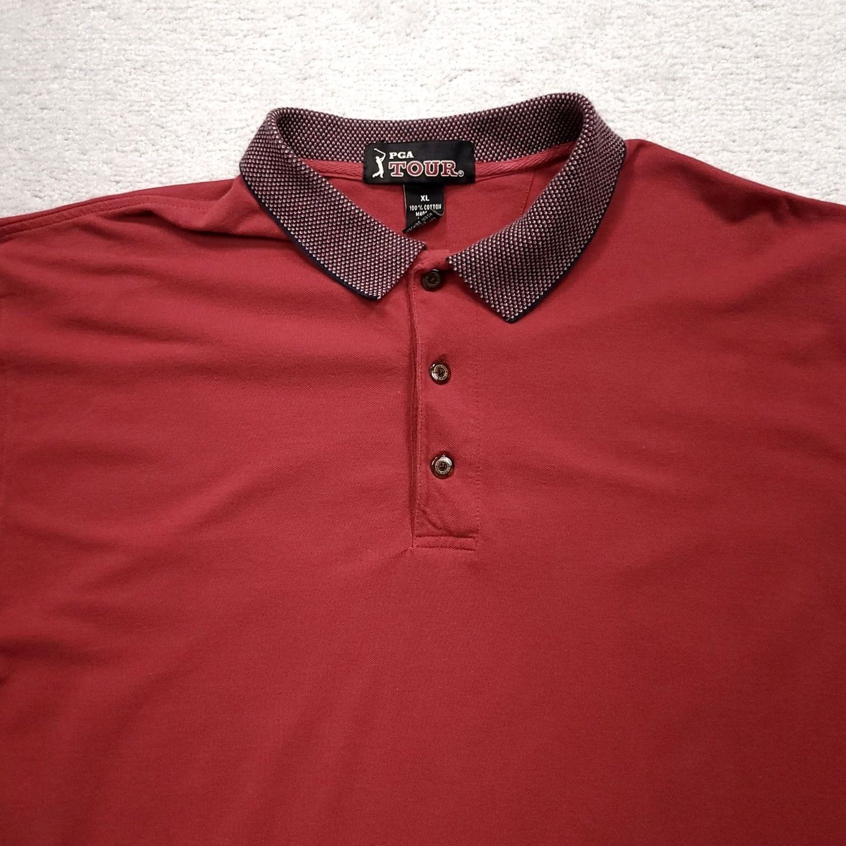 PGA Tour VINTAGE PGA TOUR Golf Polo Mens XXL Red Shirt Short Sleeve Stitched Collar Polo Shirt Size US XXL / EU 58 / 5 - 3 Thumbnail