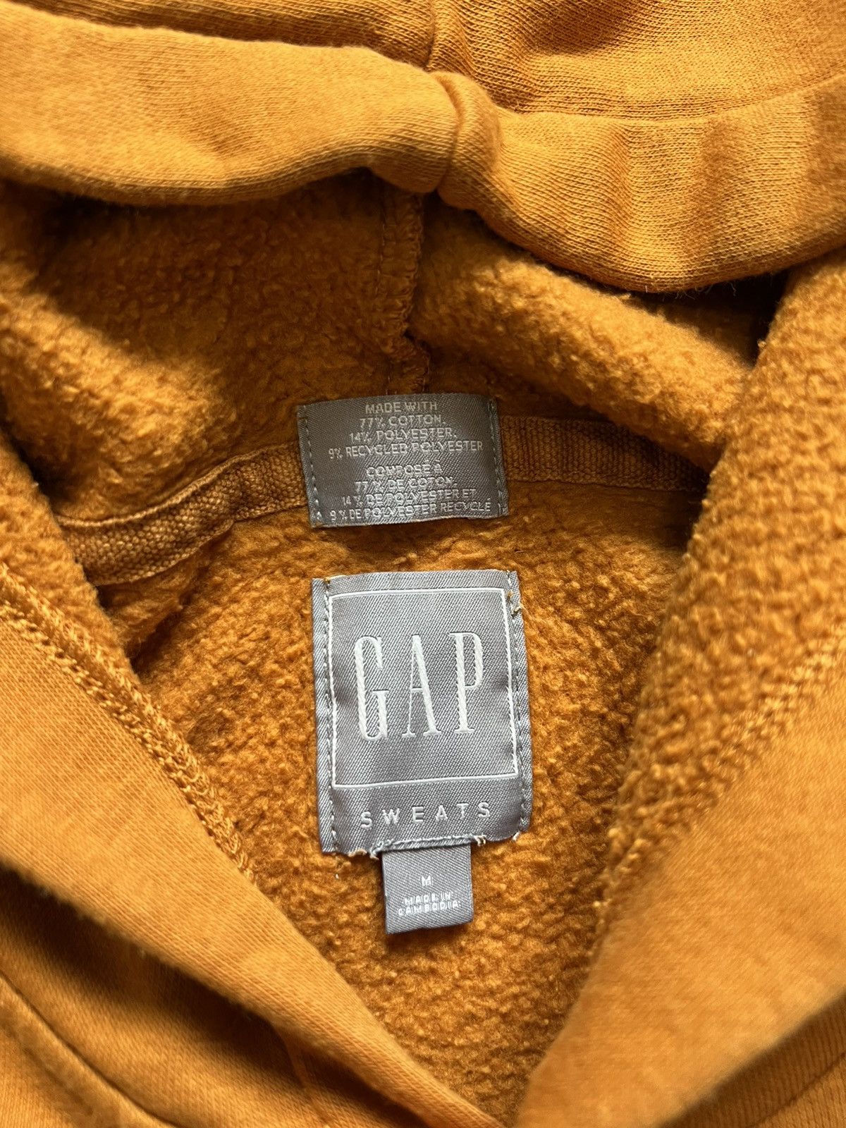 Gap Gap Vintage Hoodie Yellow Mens Basic Size US M / EU 48-50 / 2 - 5 Thumbnail