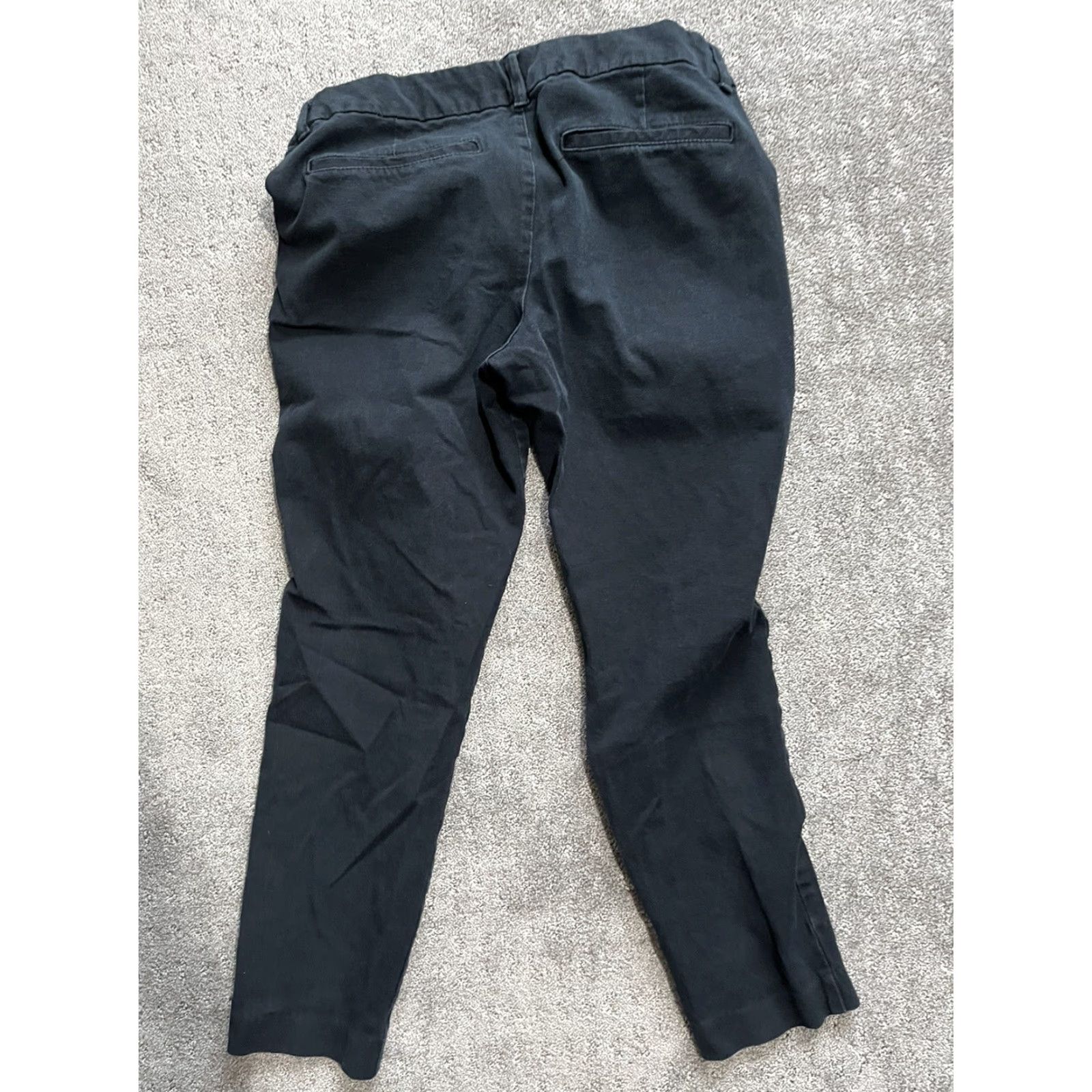 Old Navy Old Navy Black Pixie Ankle Pants Women Size 6 Regular Slim Flat Front Pockets Cotton Blend 3/4 Crop Style Pants Size 28" / US 6 / IT 42 - 3 Thumbnail