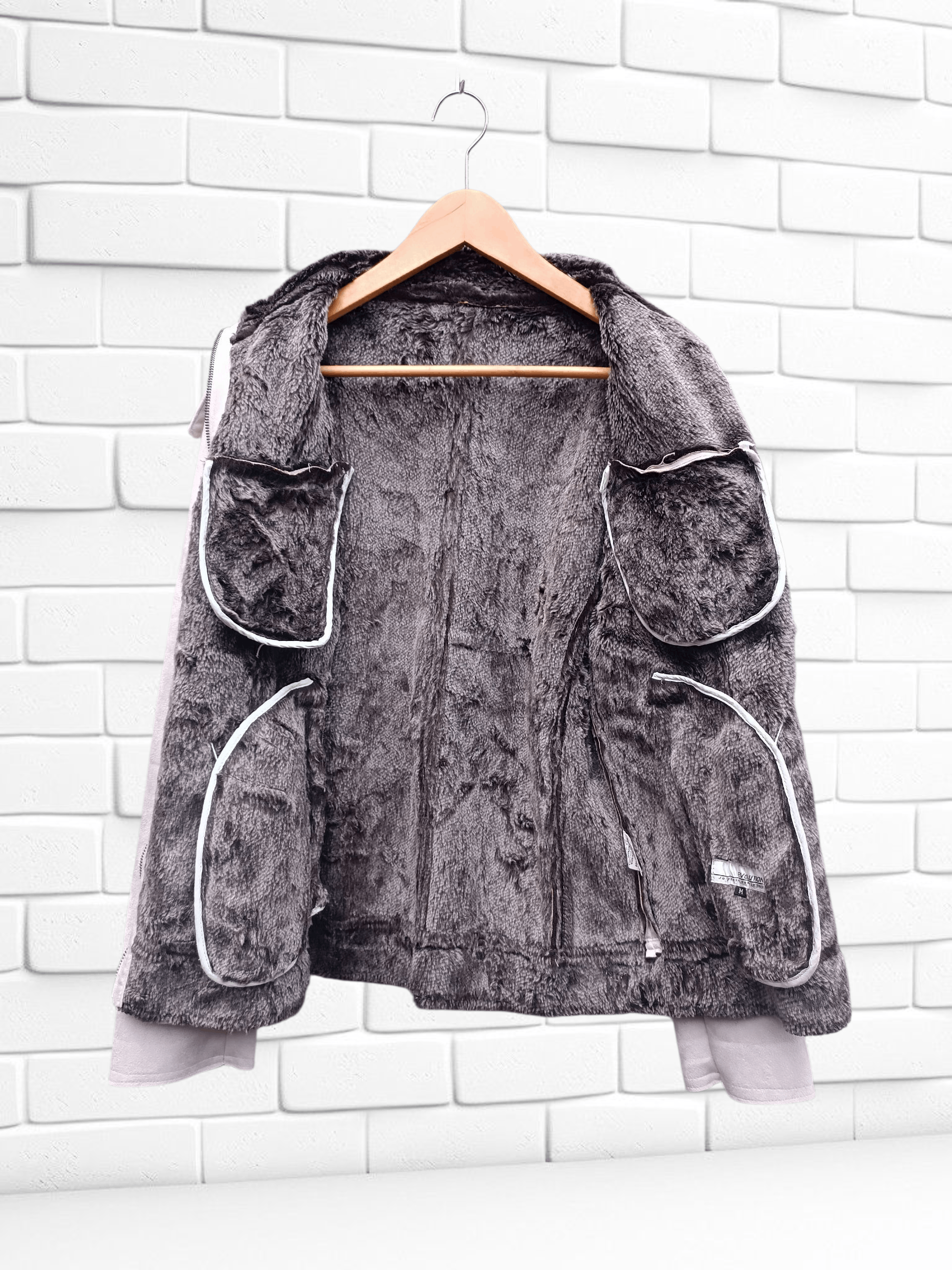 Japanese Brand Japanese Faux Fur Biker Winter Jacket Ifsixwasnine Style Size US M / EU 48-50 / 2 - 5 Thumbnail