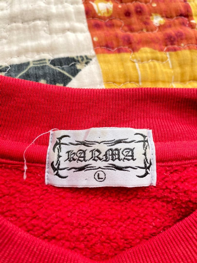 Vintage Vintage 90s Karma Sweatshirt Size US L / EU 52-54 / 3 - 6 Thumbnail