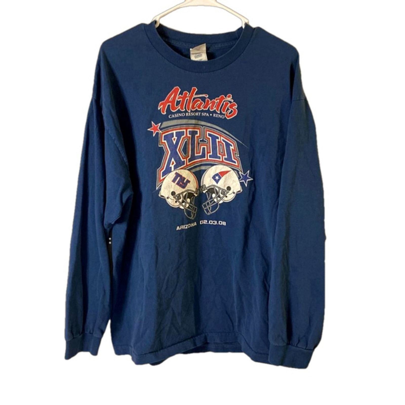 NFL Vintage Y2K Super Bowl XLII Atlantis Casino Resort Promo XL Size XL / US 12-14 / IT 48-50 - 2 Thumbnail