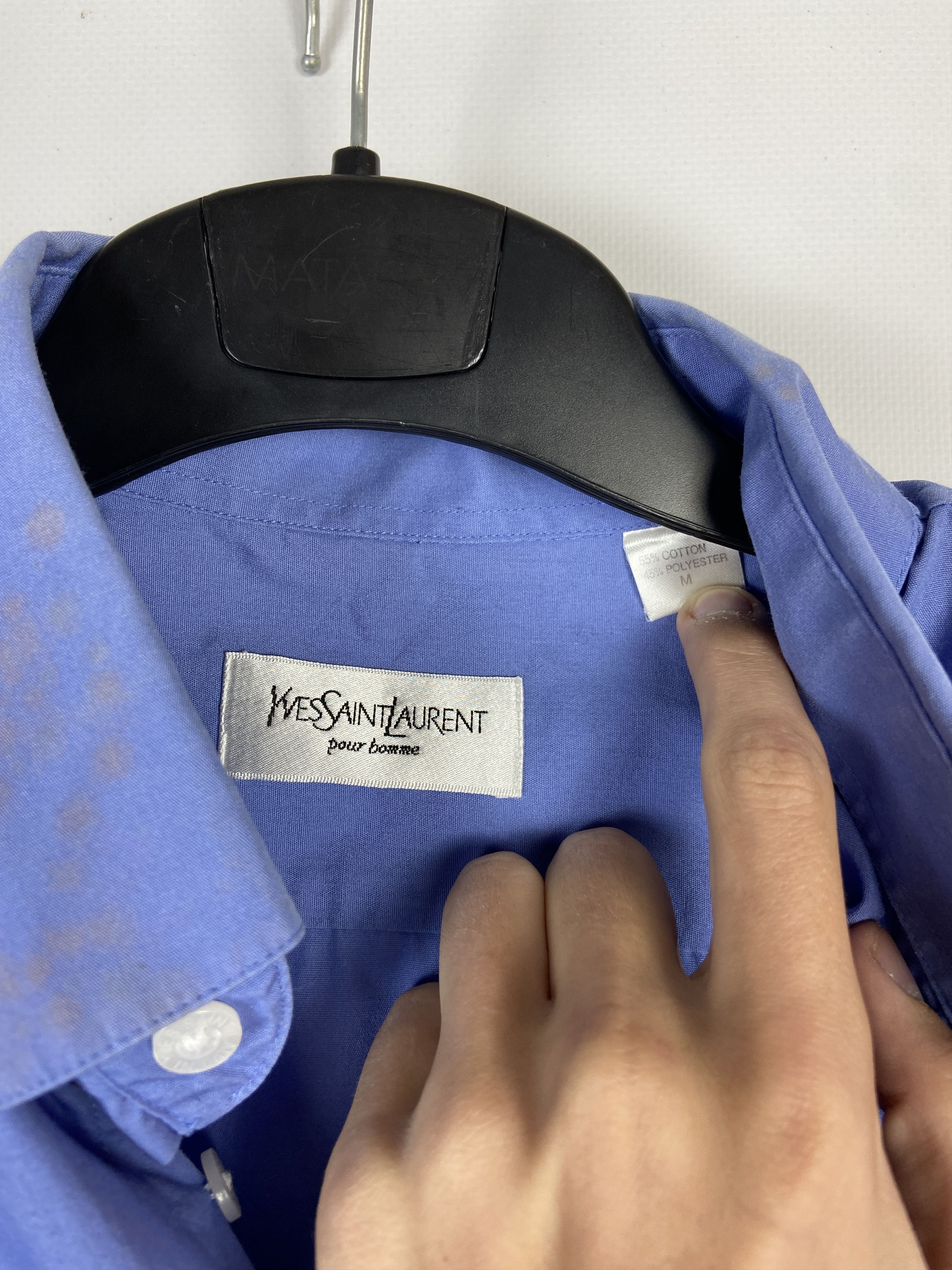 Vintage Vintage Yves Saint Laurent Ysl Pour Homme Shirt Size US M / EU 48-50 / 2 - 7 Thumbnail