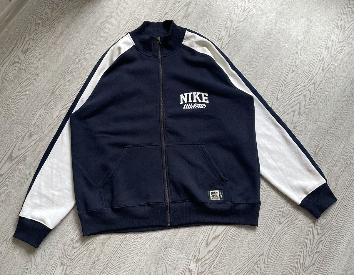 Nike × Vintage Vintage Nike Athletic Logo cotton jacket size xxl Size US XXL / EU 58 / 5 - 1 Thumbnail
