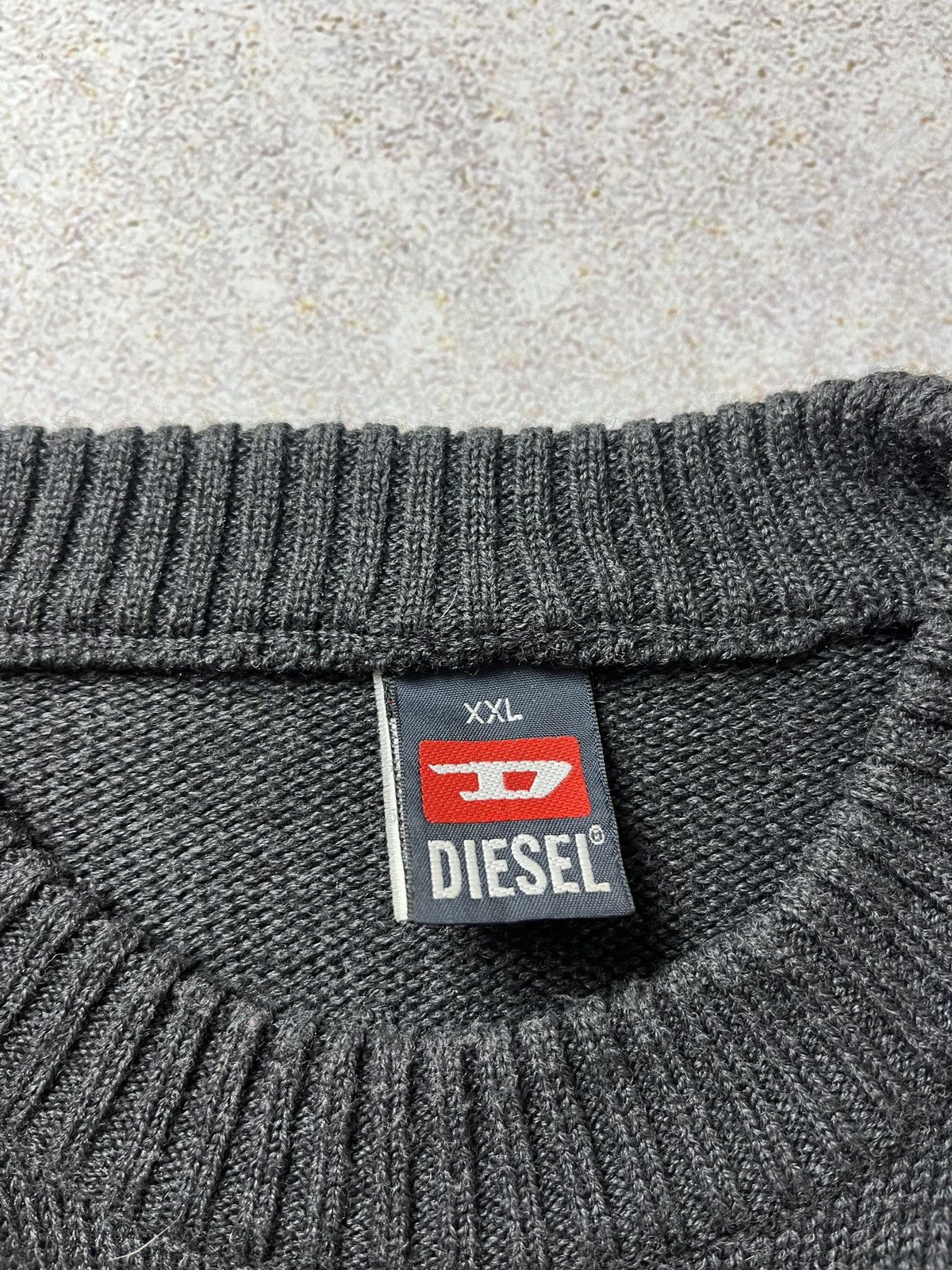 Diesel Diesel Vintage Knit Men's Sweater 90s Big Logo Avant-garde Size US XXL / EU 58 / 5 - 7 Thumbnail