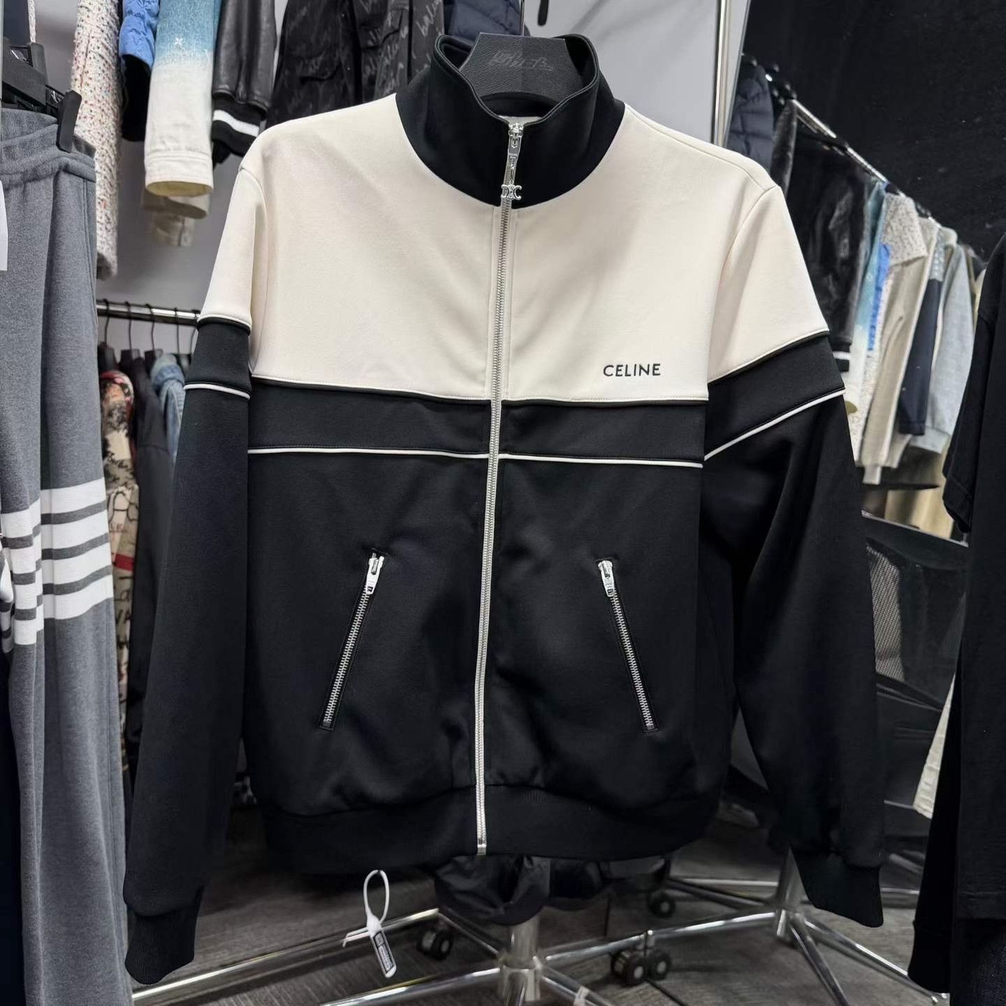 Celine Celine 25FW Black White Panel Zip Jacket Size US M / EU 48-50 / 2 - 1 Thumbnail