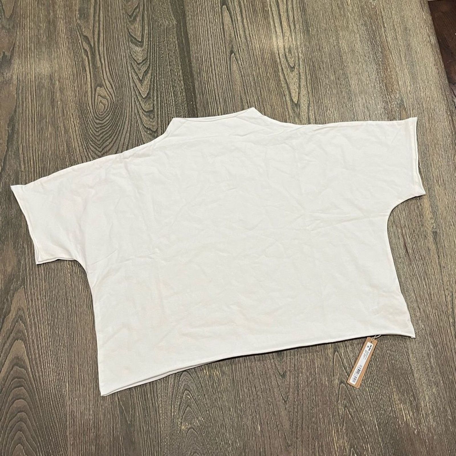 SKIMS Skims Raw Edge Cropped Tee Mock Neck Short Sleeve Marble 4X Size 4XL / US 24-26 - 4 Thumbnail