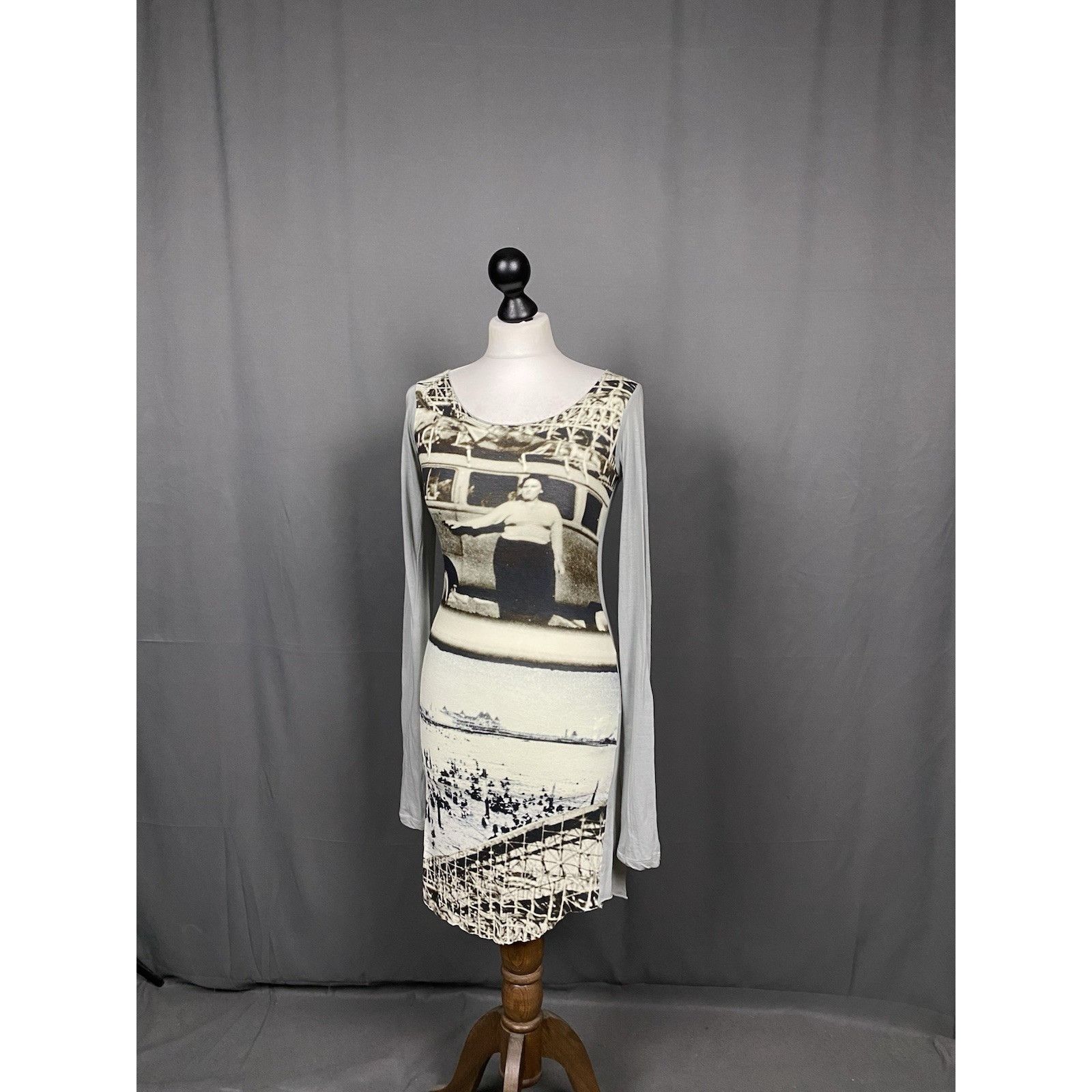Rundholz Rundholz Dip Printed Women's Gray Printed Dress Size M Size M / US 6-8 / IT 42-44 - 4 Thumbnail