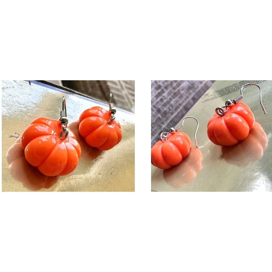 Handmade Pumpkin Earrings Thanksgiving Fall Festive Harvest New Handm Size ONE SIZE - 10 Thumbnail