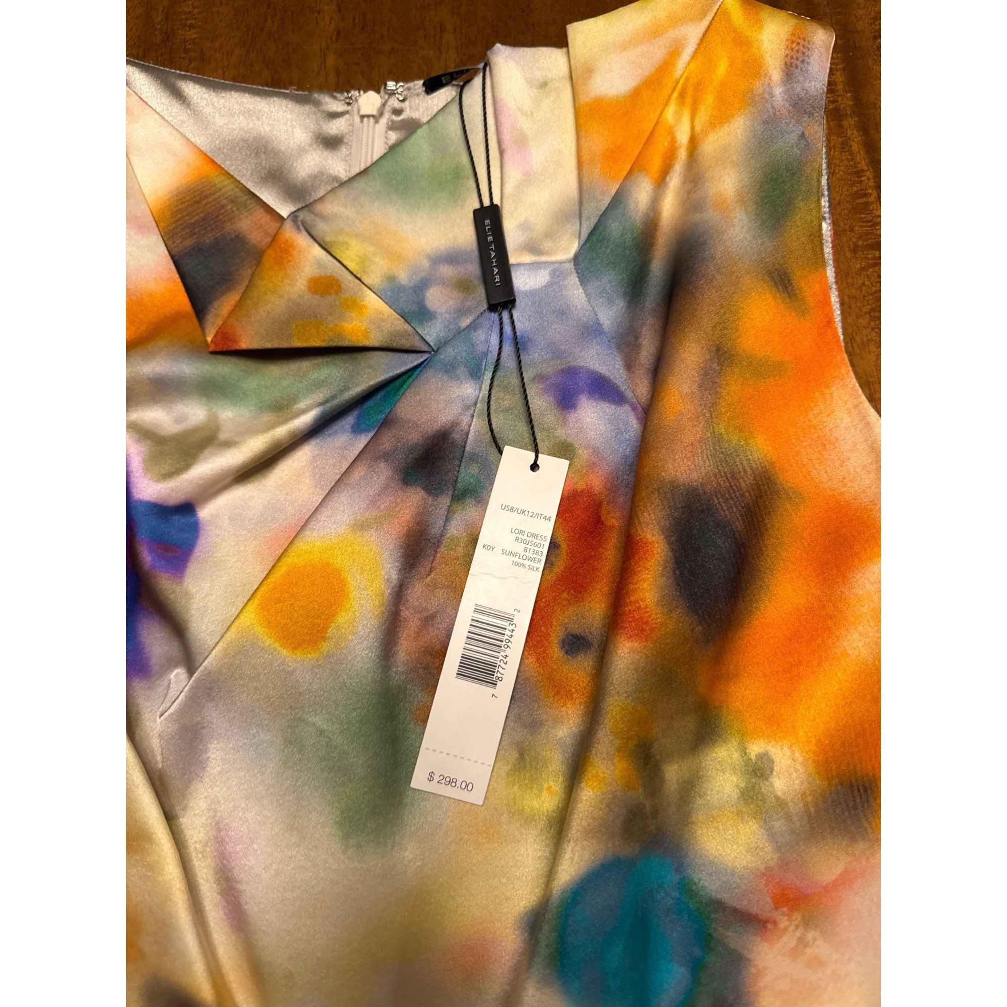 Elie Tahari Elie Tahari Sunflower Print Sleeveless Silk Dress With Back Size M / US 6-8 / IT 42-44 - 2 Thumbnail