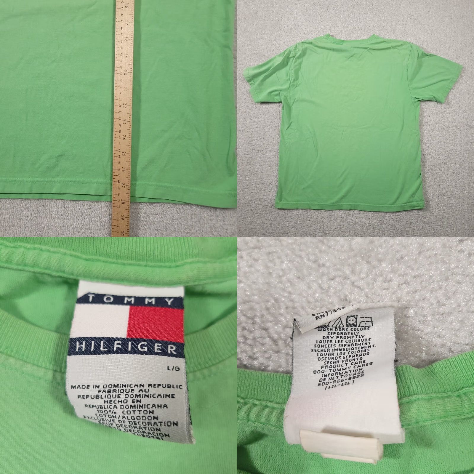 Tommy Hilfiger Tommy Hilfiger Shirt Mens Large Green Short Sleeve Embroidered Logo Casual Size US L / EU 52-54 / 3 - 8 Thumbnail