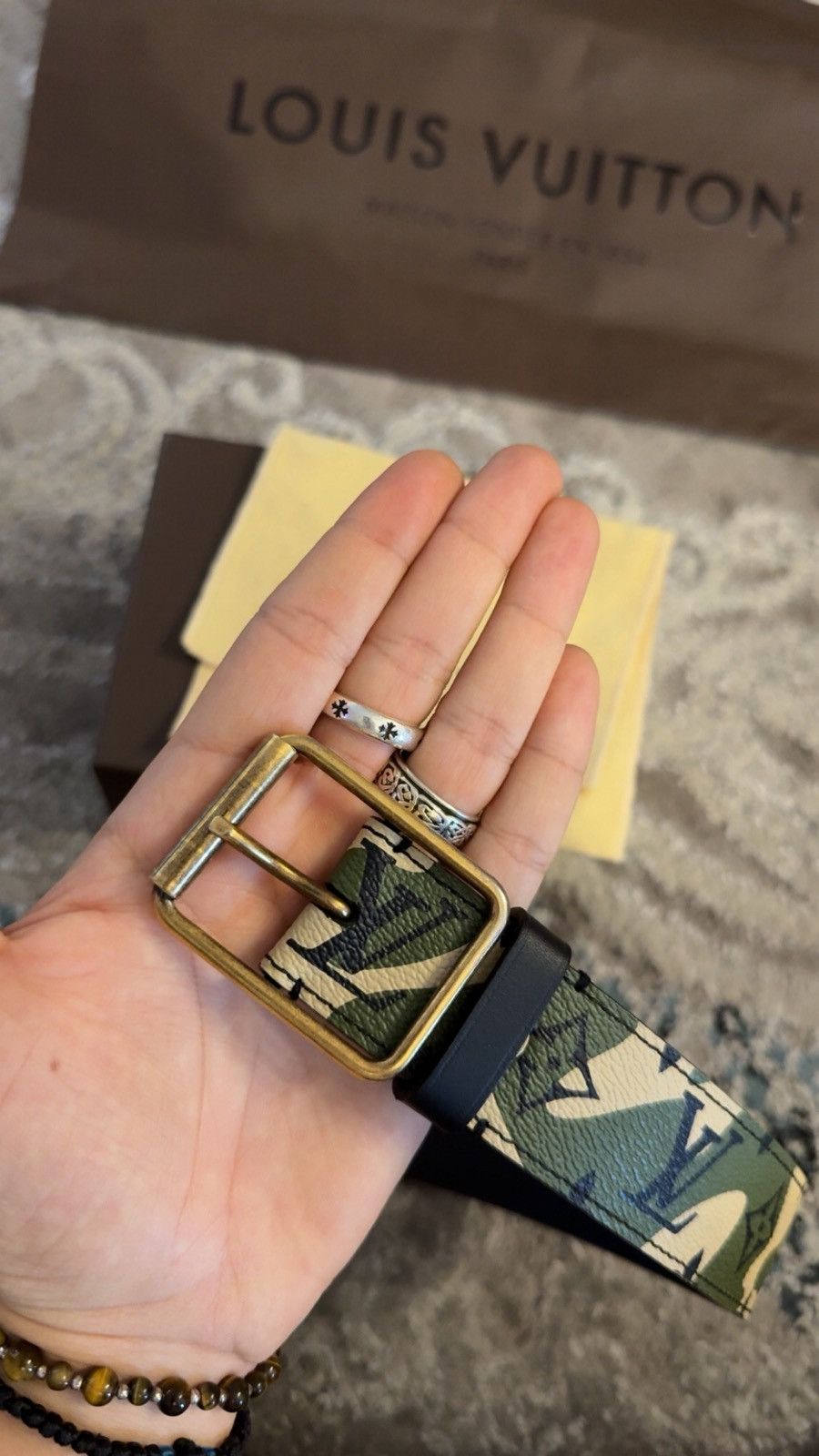 Louis Vuitton × Takashi Murakami Louis Vuitton x Takashi Murakami Monogramouflage Belt Size 32 - 4 Thumbnail