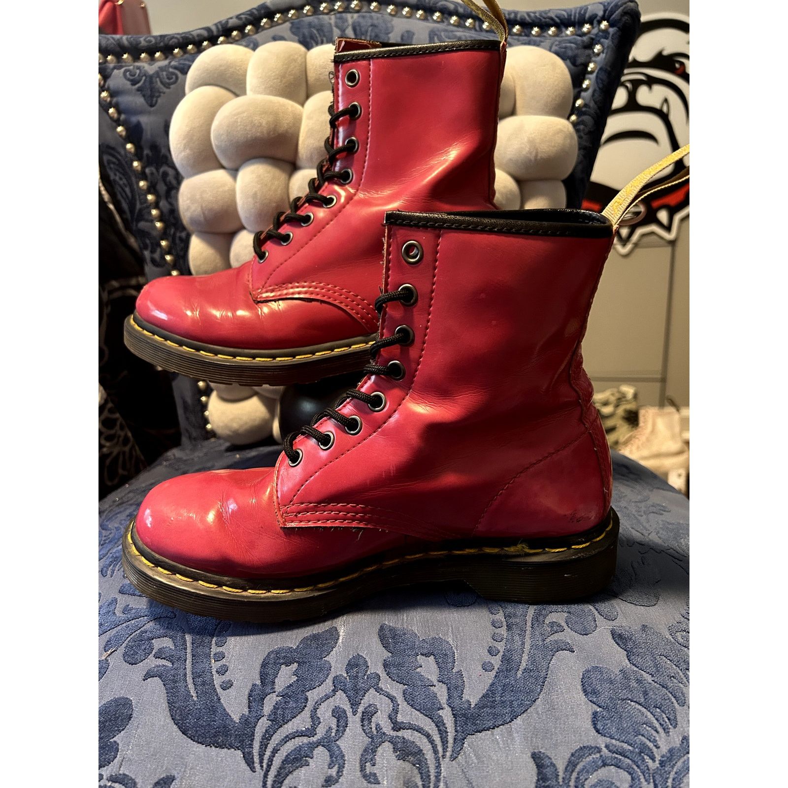 Dr. Martens Dr Martens Pink 1460 Vegan Patent Leather size 8/EU 39 Size US 8 / IT 38 - 4 Thumbnail