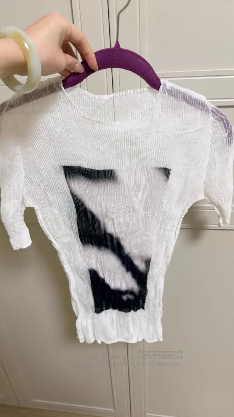 Issey Miyake Issey Miyake White Short Sleeve Size S / US 4 / IT 40 - 1 Thumbnail