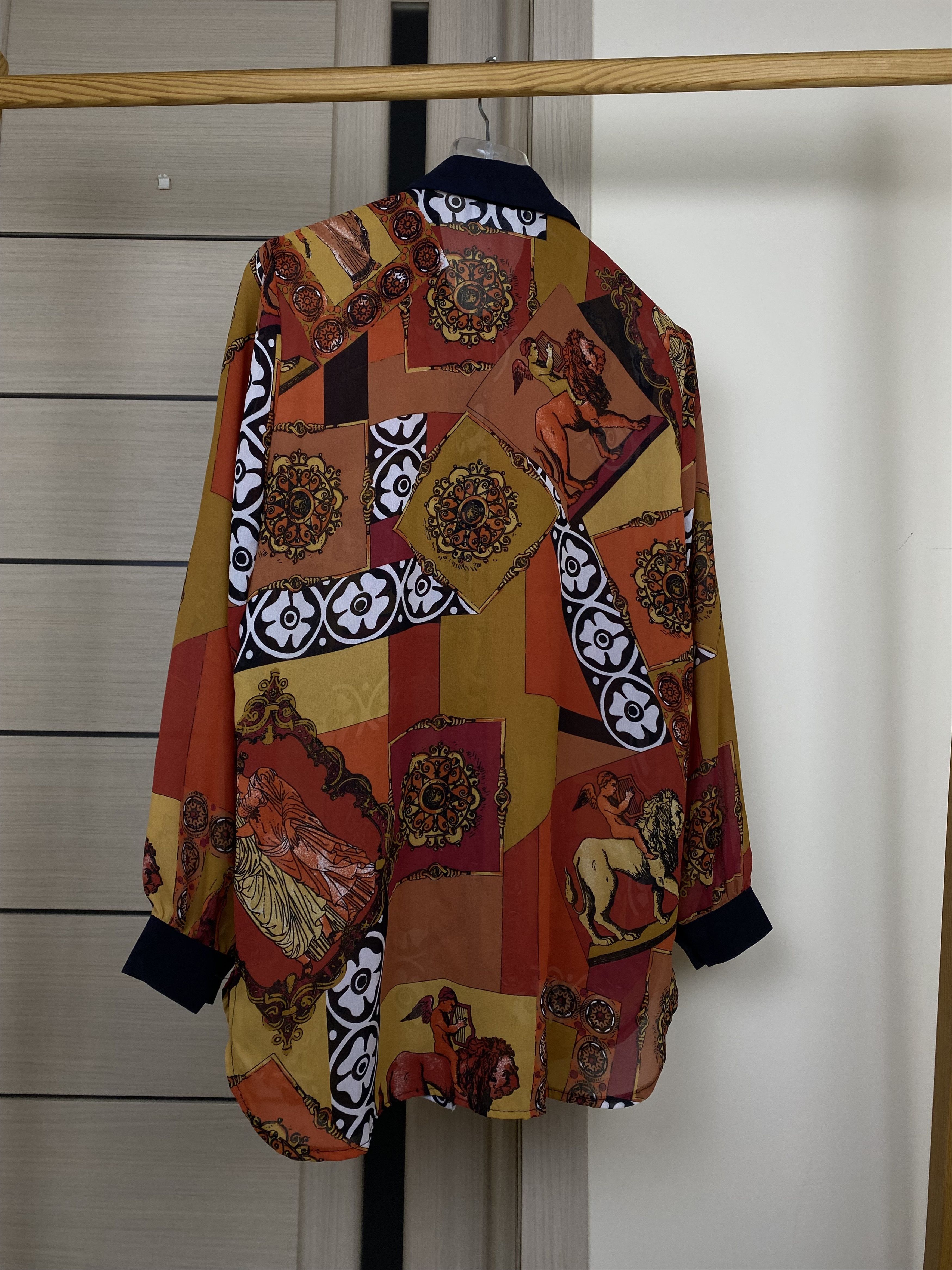Sandro Vintage 70s 80s Sandro Paris barocco Button Up Shirt Size M / US 6-8 / IT 42-44 - 6 Thumbnail