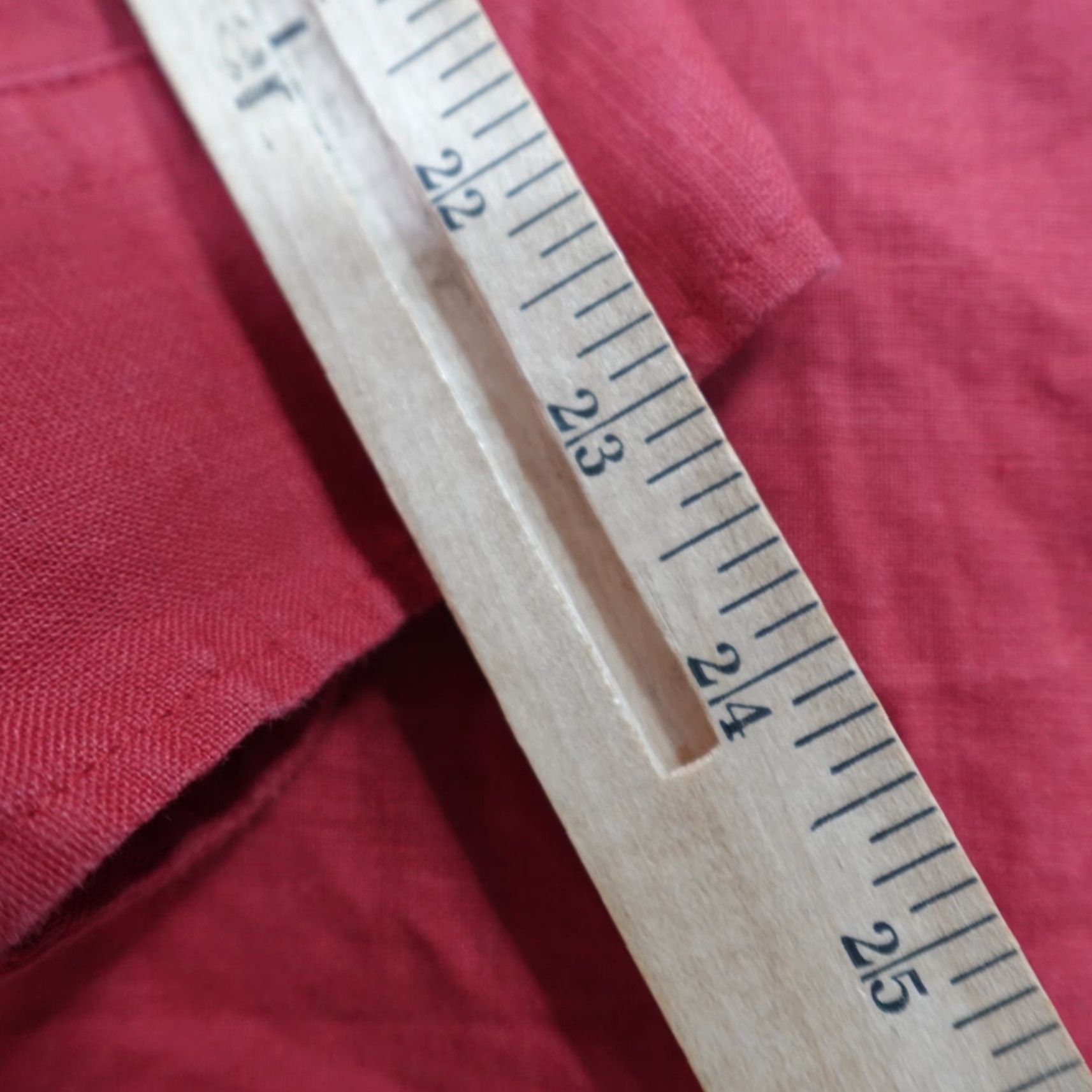 Ralph Lauren Lauren Ralph Lauren Shirt 2X Red 100% Linen Solid Button-Up Collared Long Sleeve Women Plus Size Size XXL / US 16-18 / IT 52-54 - 7 Thumbnail