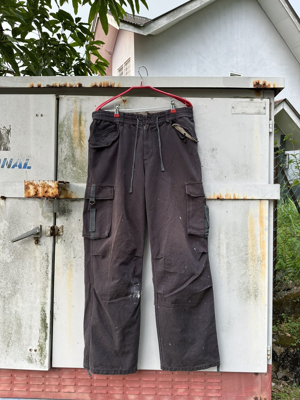 Vintage 👹THRASHED Faded Banana Nose Cargo Pants Size US 33 - 6 Thumbnail