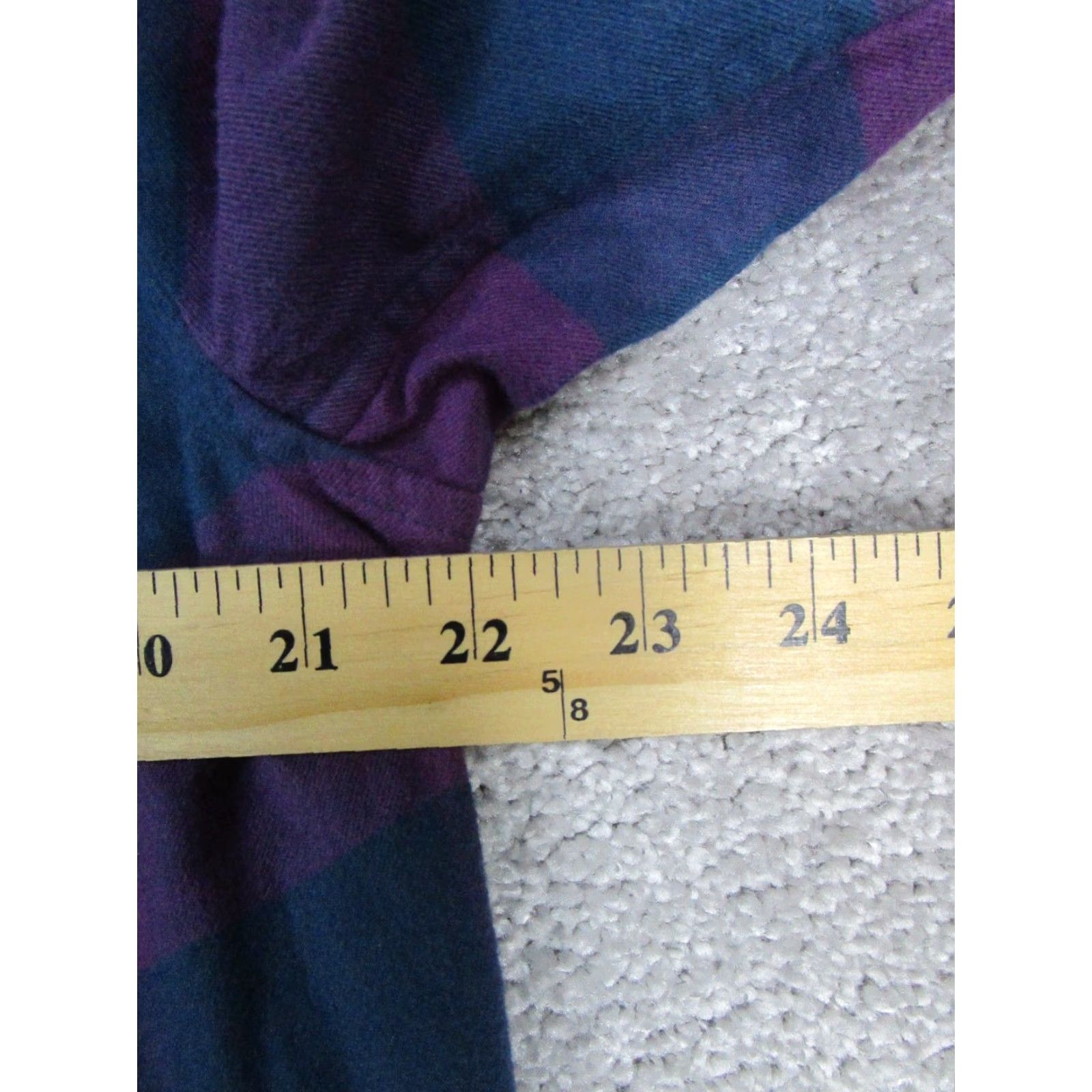 Lululemon Lululemon Full Day Ahead Shirt Womens 10 Purple Blue Cotton Flannel Button Up Shirt Womens 10 Purple Blue Cotton Flannel Button Up Size L / US 10 / IT 46 - 7 Thumbnail