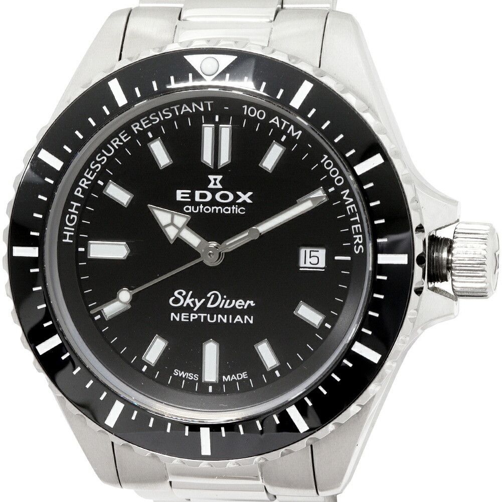 Watch 80120 3nm Nin Other Edox Black Dial Neptunian Watch 80120