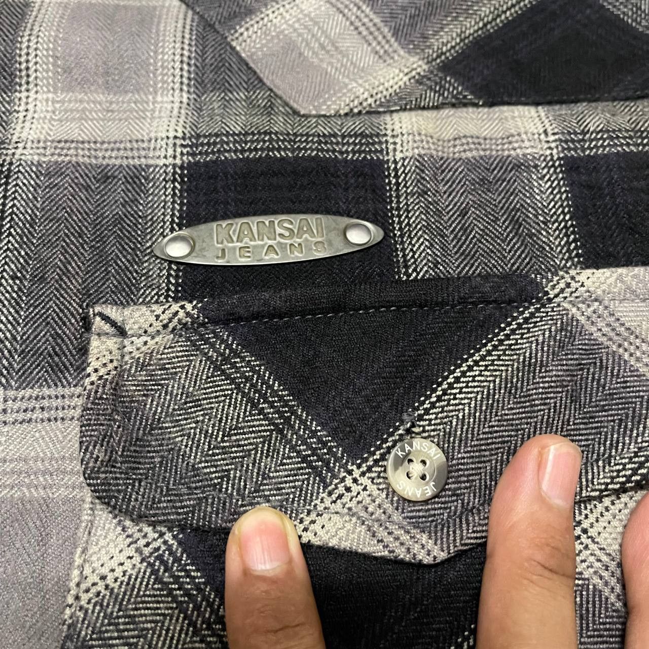 Kansai Yamamoto Vintage Kansai Jeans by Kansai Yamamoto Plaid Jacket Size US XXL / EU 58 / 5 - 6 Thumbnail